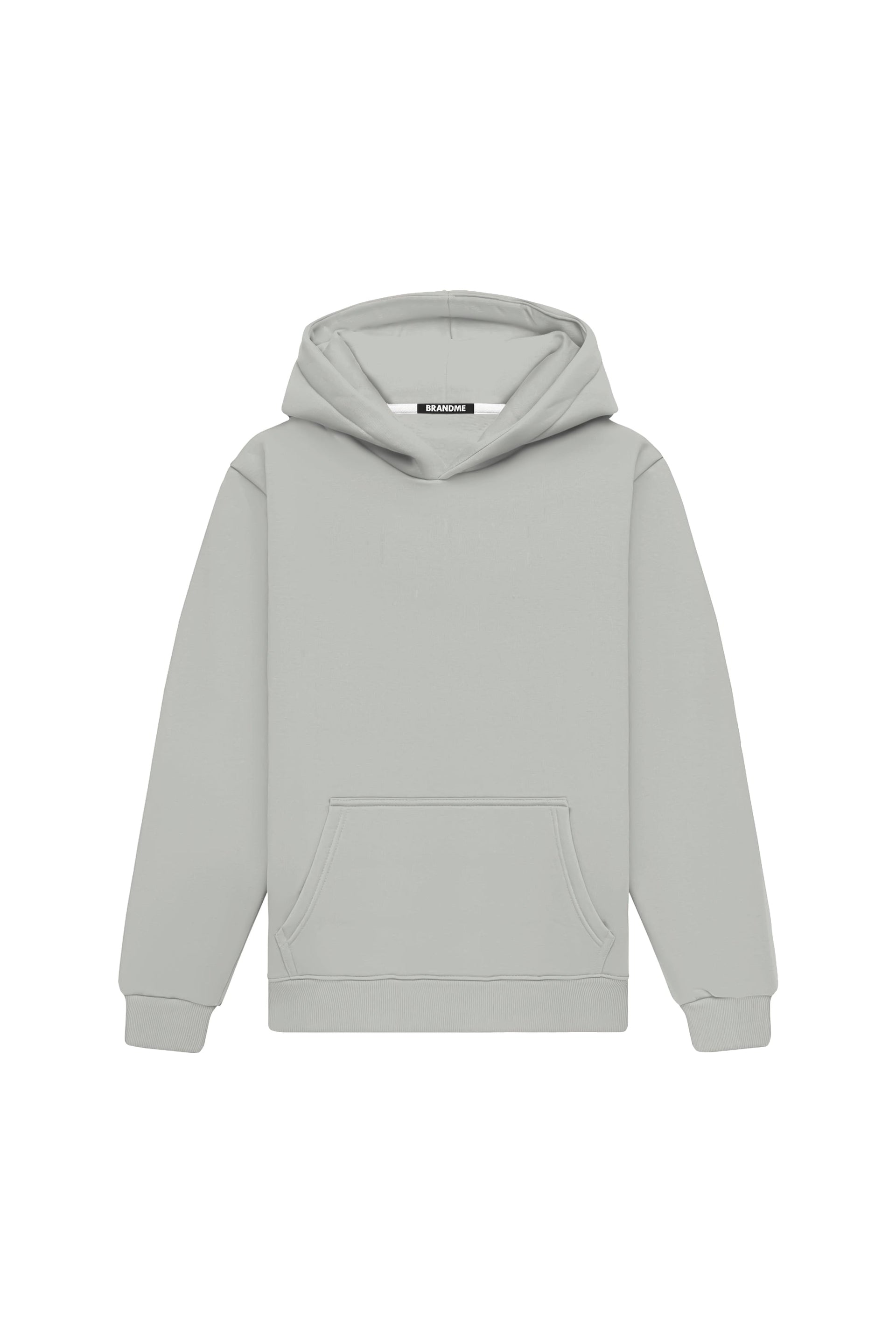 Bluza z kapturem regular fit w kolorze light loop off white, polska produkcja, certyfikowana dzianina idealna pod nadruk