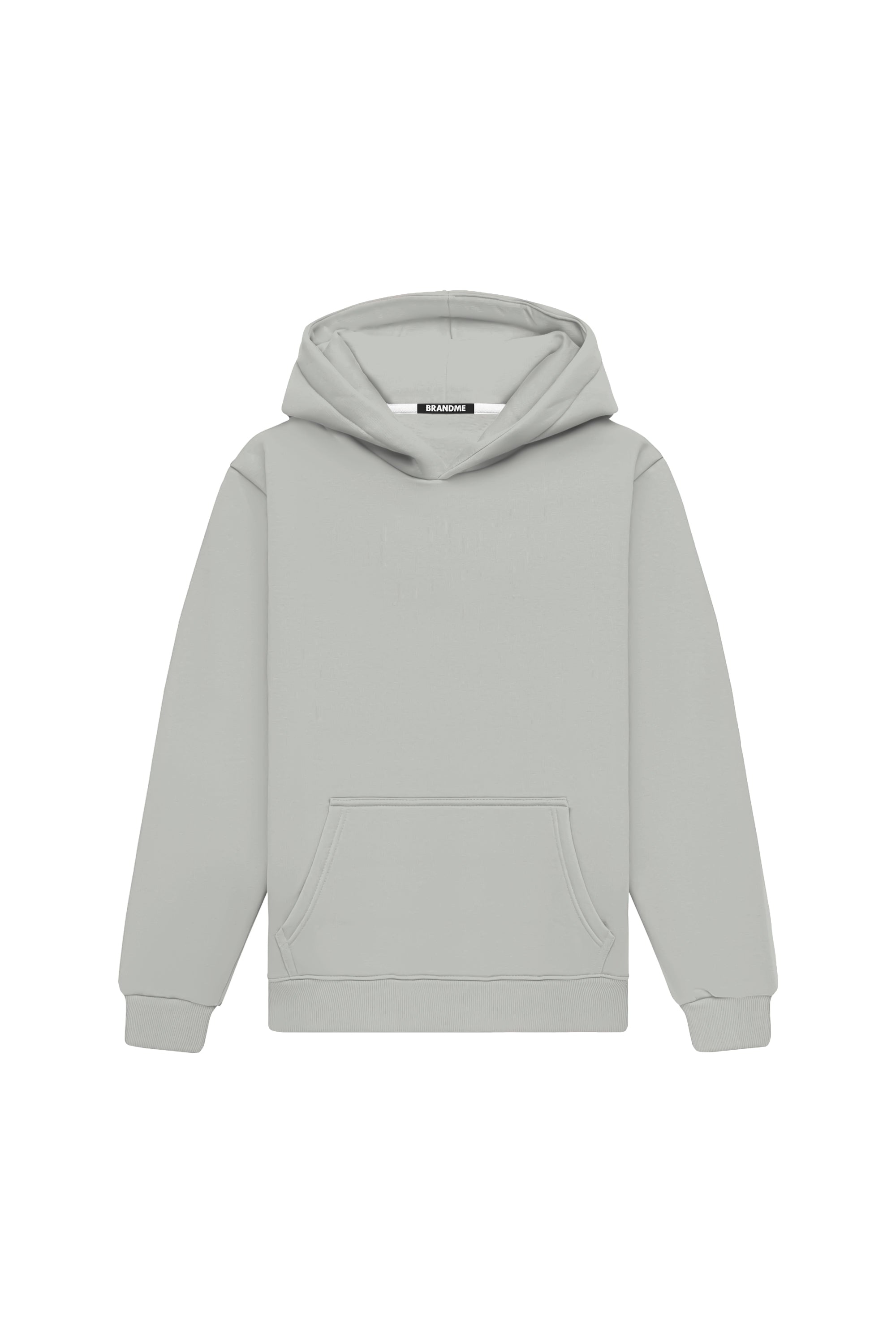 Bluza z kapturem regular fit w kolorze light loop off white, polska produkcja, certyfikowana dzianina idealna pod nadruk