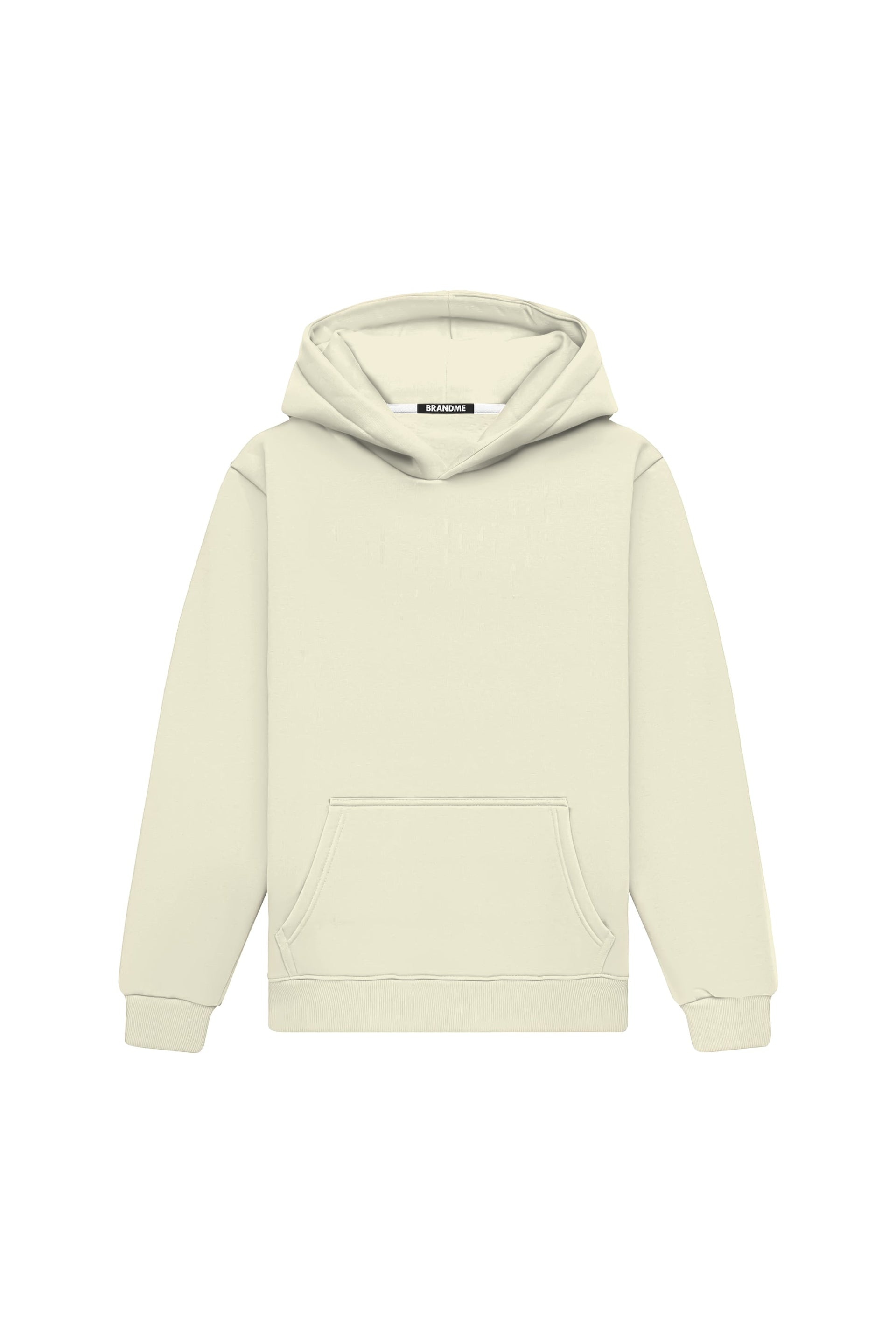 Bluza z kapturem Regular LIGHT LOOP Ecru, wyprodukowana w Polsce, idealna pod nadruk, certyfikowana dzianina