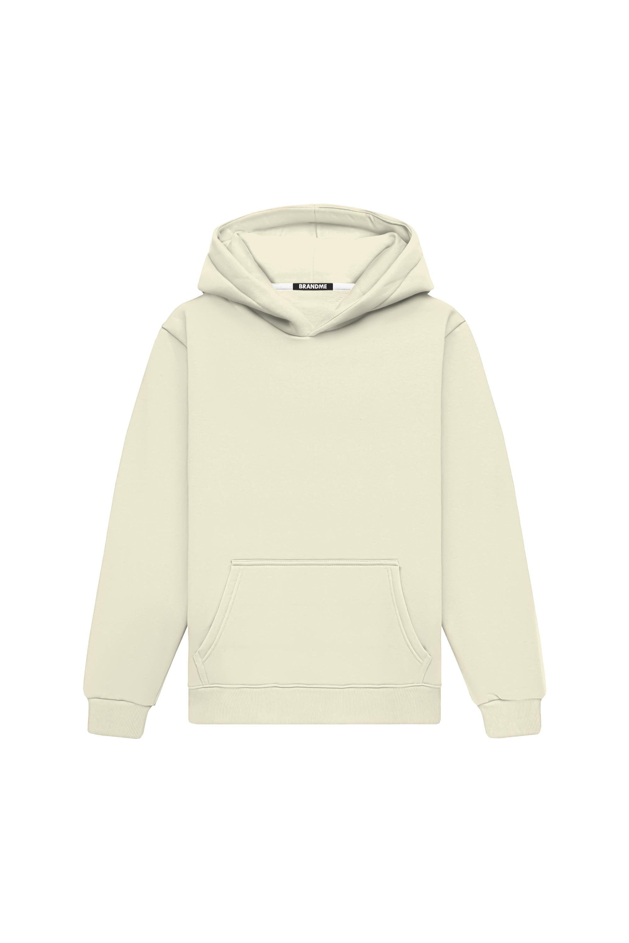 Bluza z kapturem Regular LIGHT LOOP Ecru, wyprodukowana w Polsce, idealna pod nadruk, certyfikowana dzianina