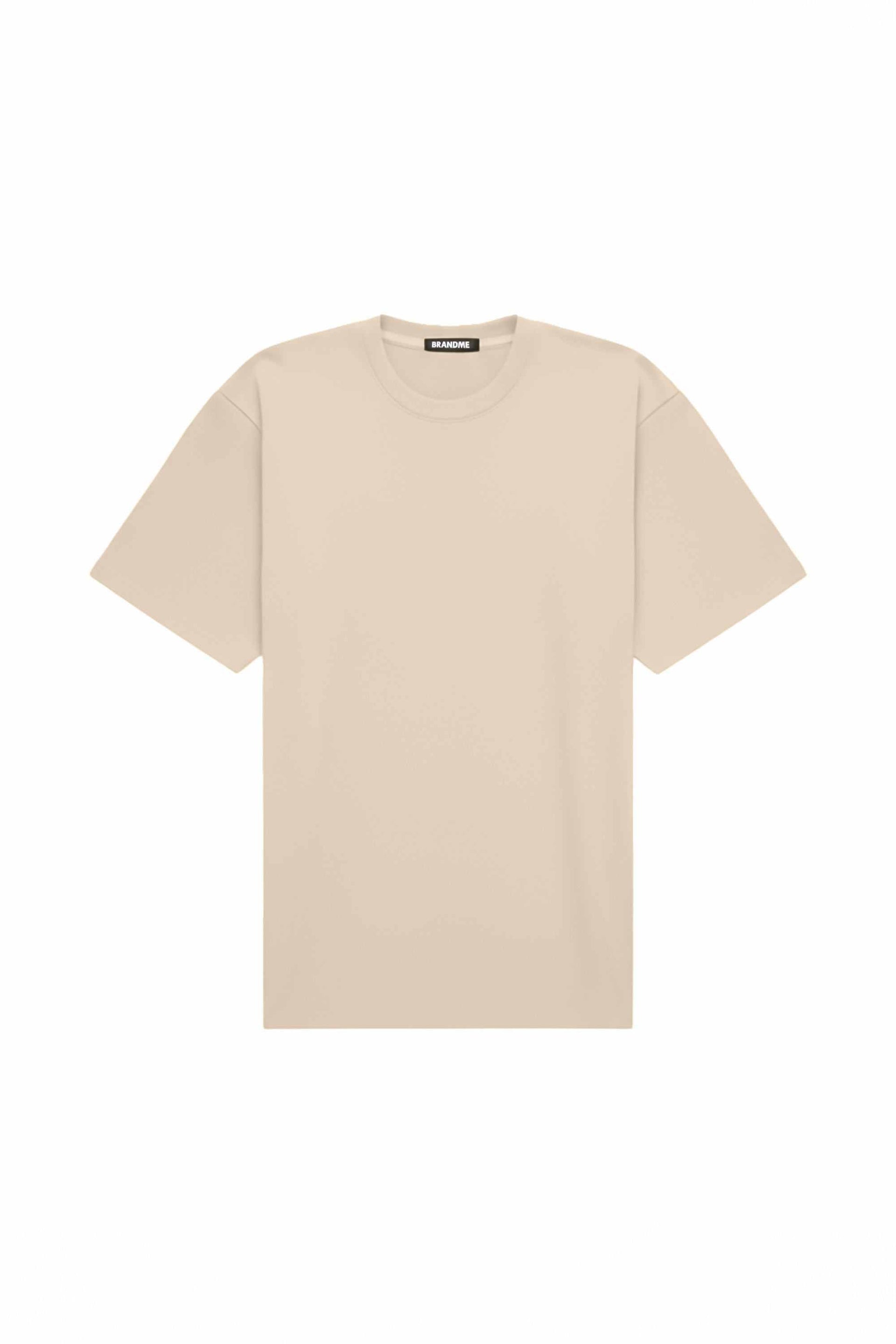 Oversize T-shirt stretch stone color made in Poland with quality certified fabric ideal for printing