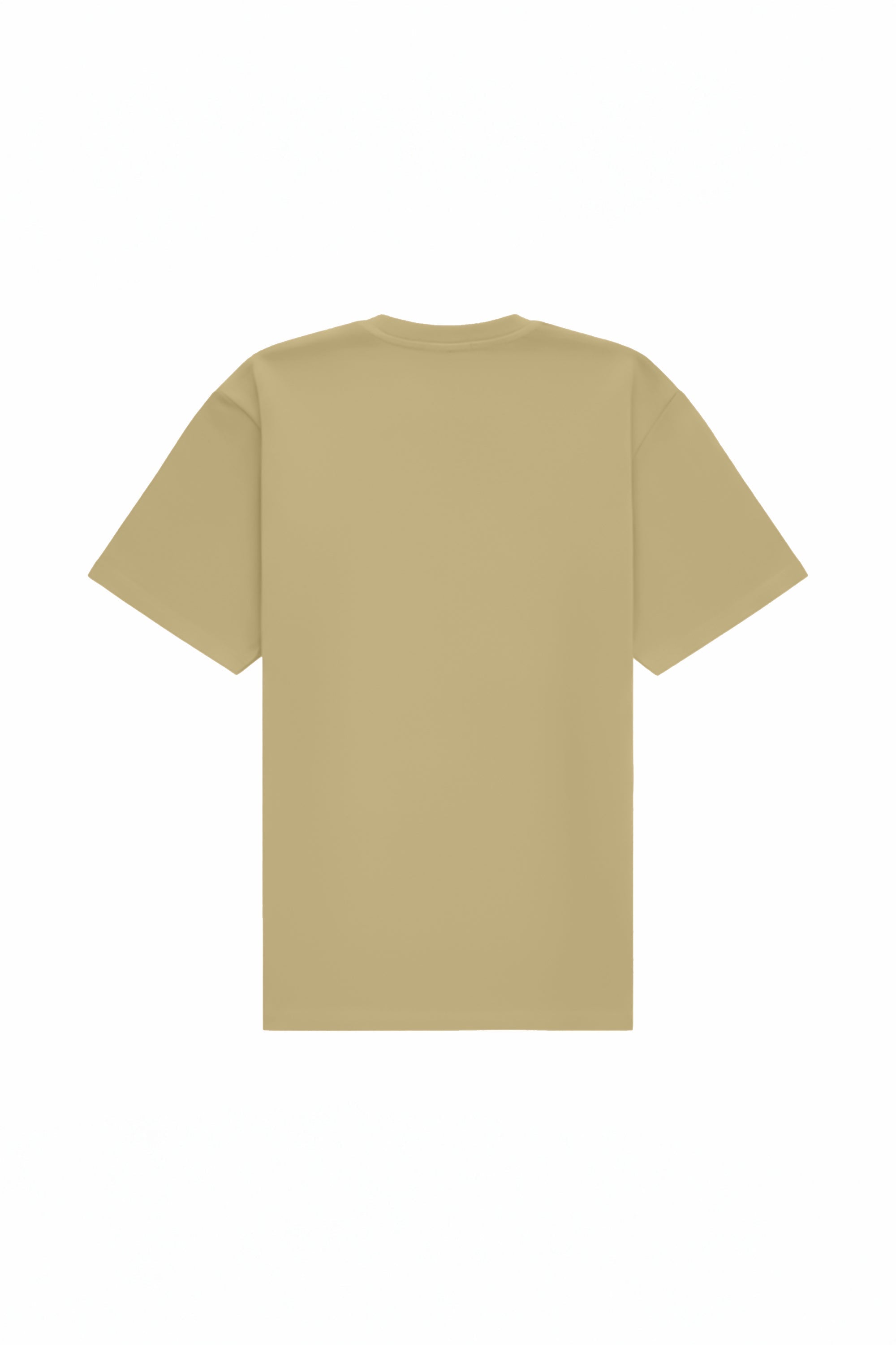 Beige oversized stretch T-shirt made in Poland with certified fabric, ideal for printing and embroidery