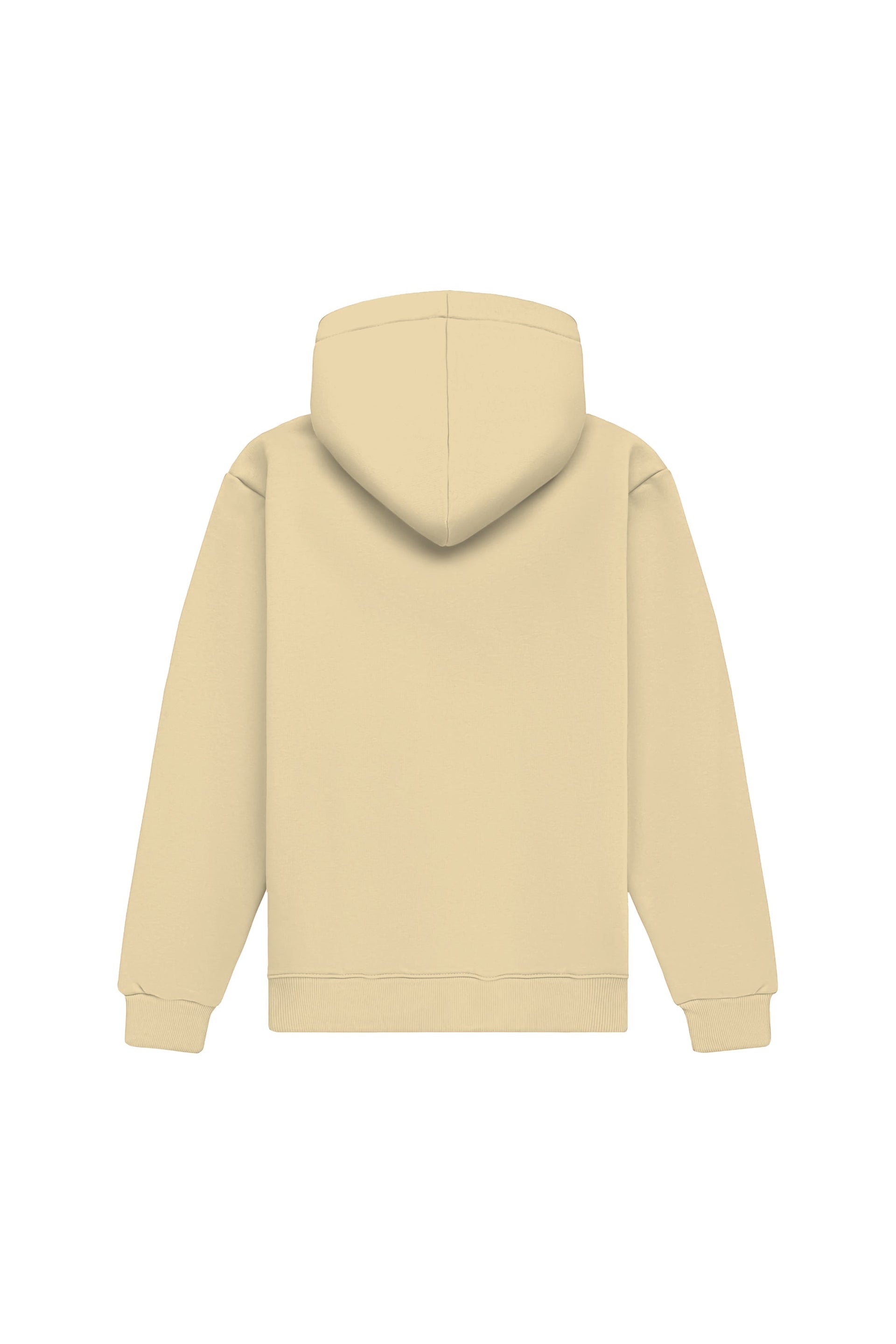 Beige regular fit hoodie with quality certified fabric, ideal for printing, made in Poland
