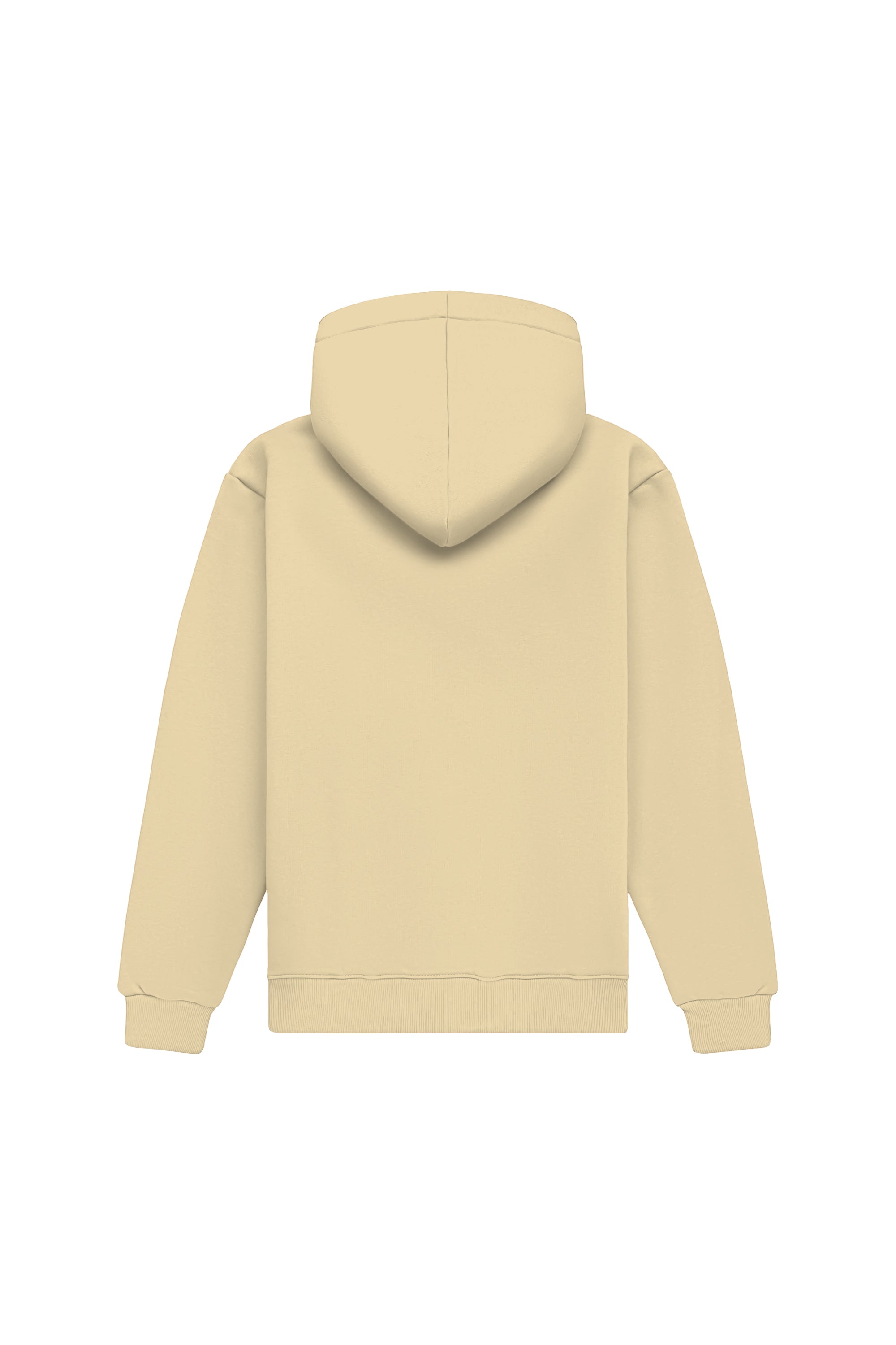 Beige regular fit hoodie with quality certified fabric, ideal for printing, made in Poland