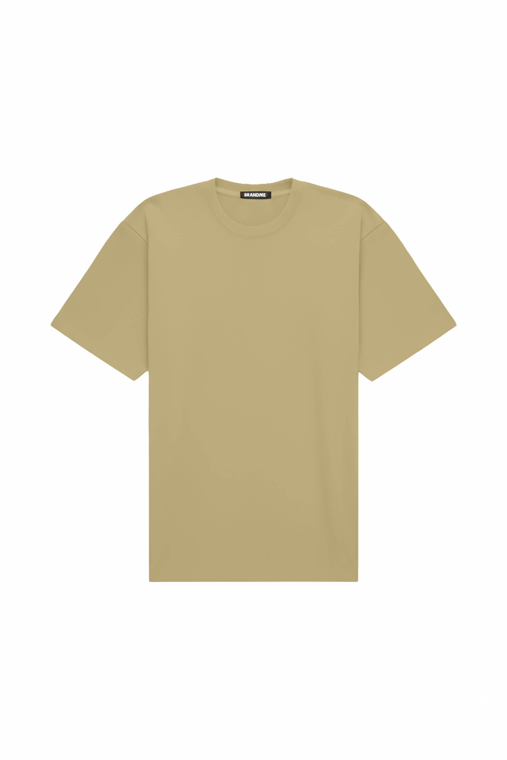 T-shirt oversize beige made in Poland with certified fabric suitable for screen printing and embroidery