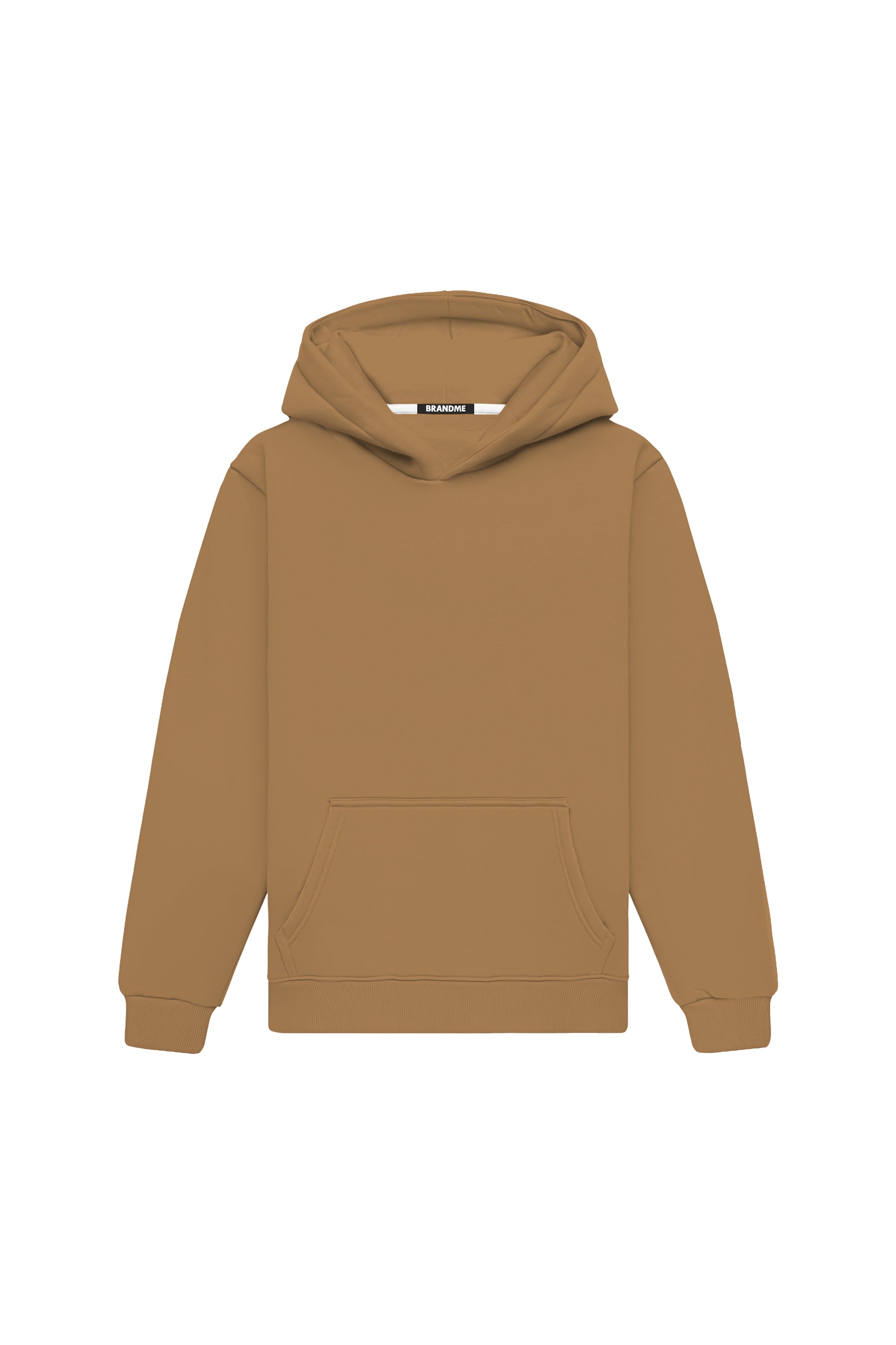 Bluza z kapturem w kroju regular LIGHT LOOP MACADAMIA, polska, certyfikowana dzianina, idealna do nadruków