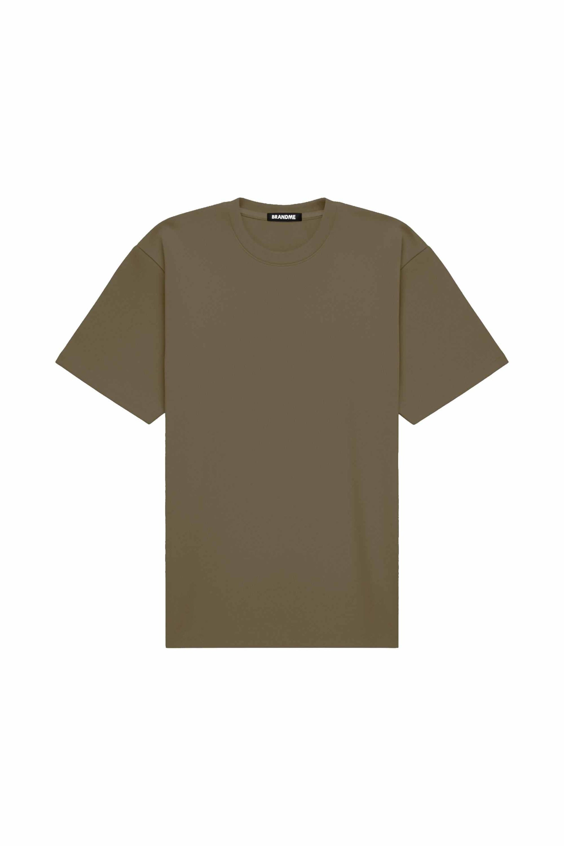 T-shirt oversize cappuccino color made in Poland with certified quality fabric ideal for printing