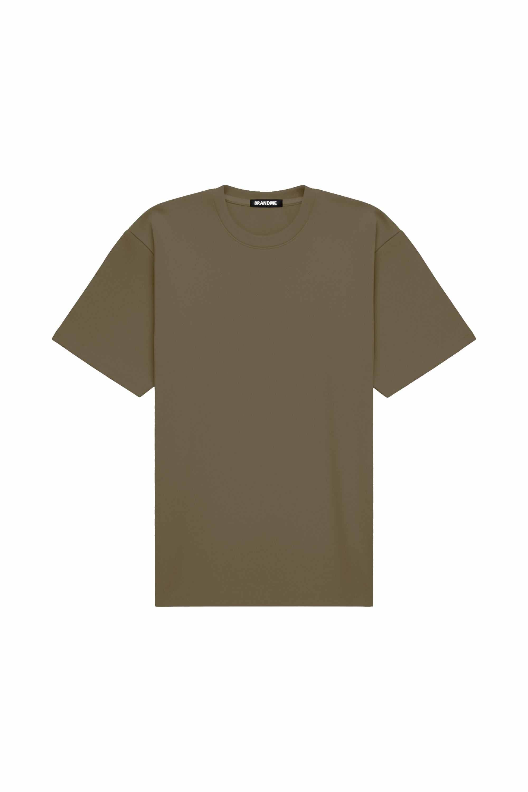 T-shirt oversize cappuccino color made in Poland with certified quality fabric ideal for printing