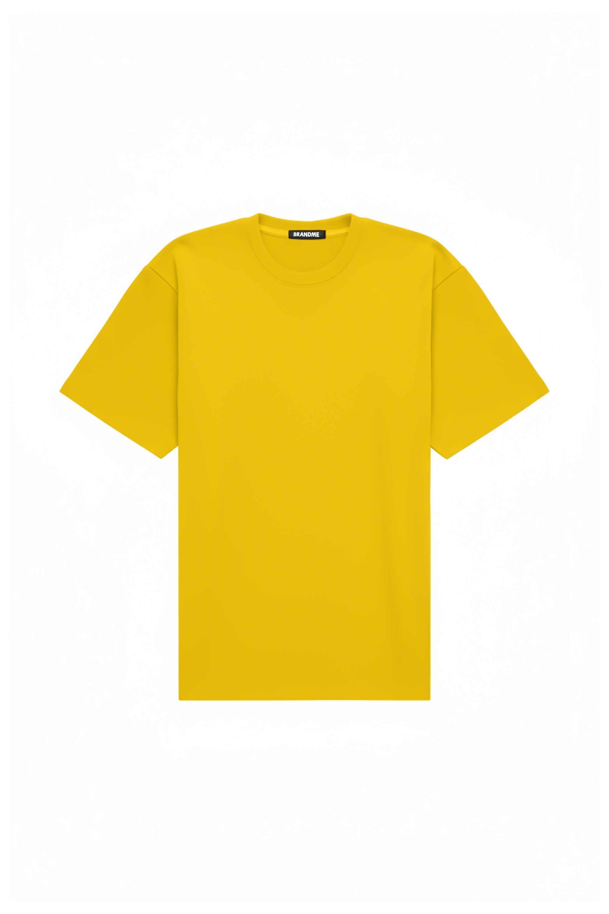 Yellow oversize T-shirt made in Poland with quality certified fabric ideal for printing