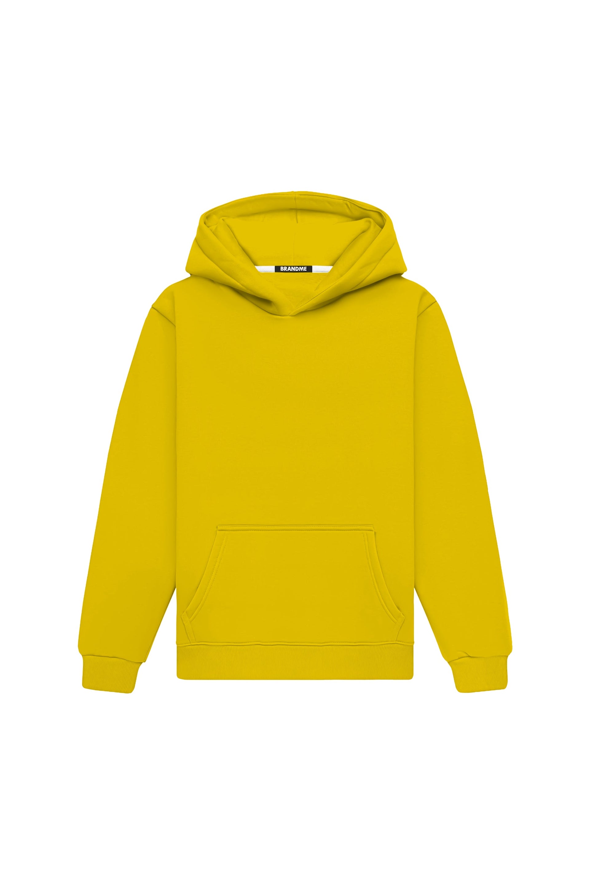 Bluza z kapturem regular fit w kolorze jasny żółty, wyprodukowana w Polsce, idealna pod nadruk