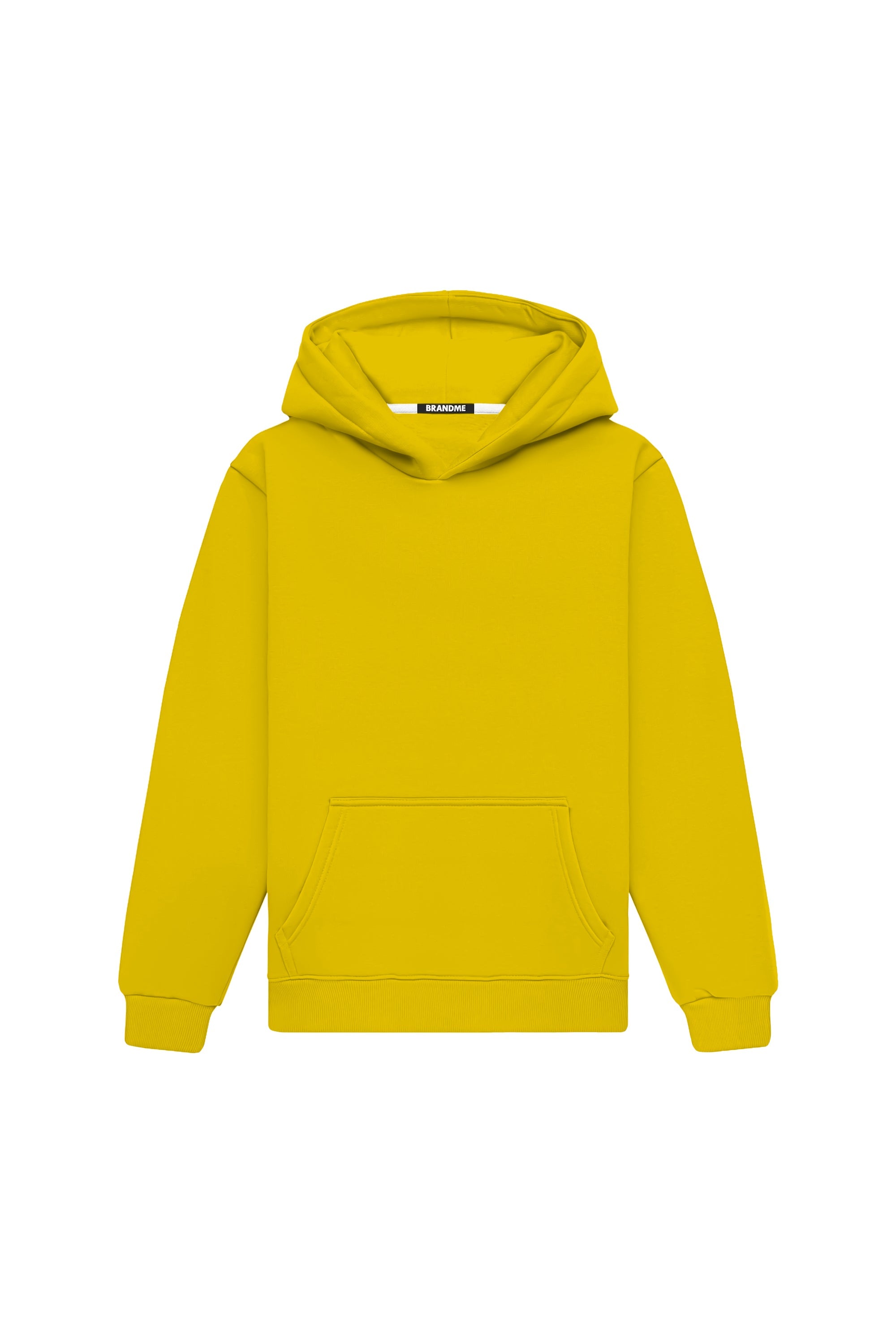 Bluza z kapturem regular fit w kolorze jasny żółty, wyprodukowana w Polsce, idealna pod nadruk