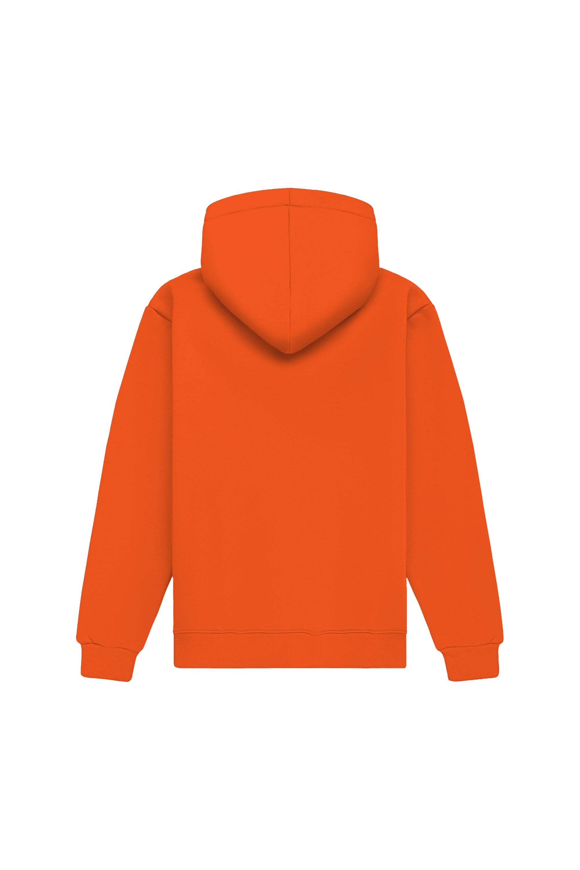 Bluza z kapturem w kroju regular, jasno pomarańczowa, z certyfikowanej dzianiny, idealna pod nadruk, wyprodukowana w Polsce