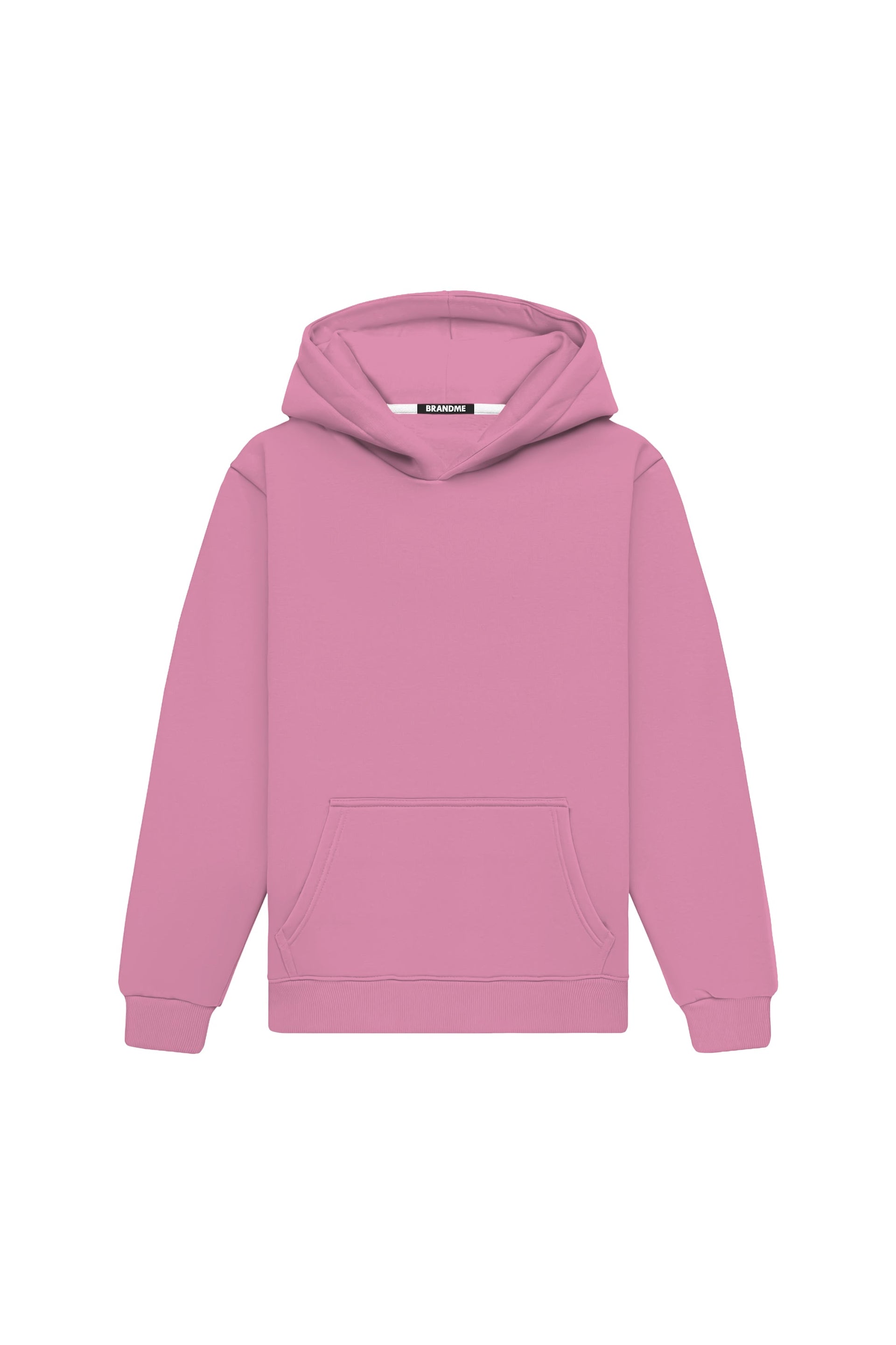 Bluza z kapturem regular fit w kolorze flamingo pink, wykonana w Polsce, idealna pod nadruk