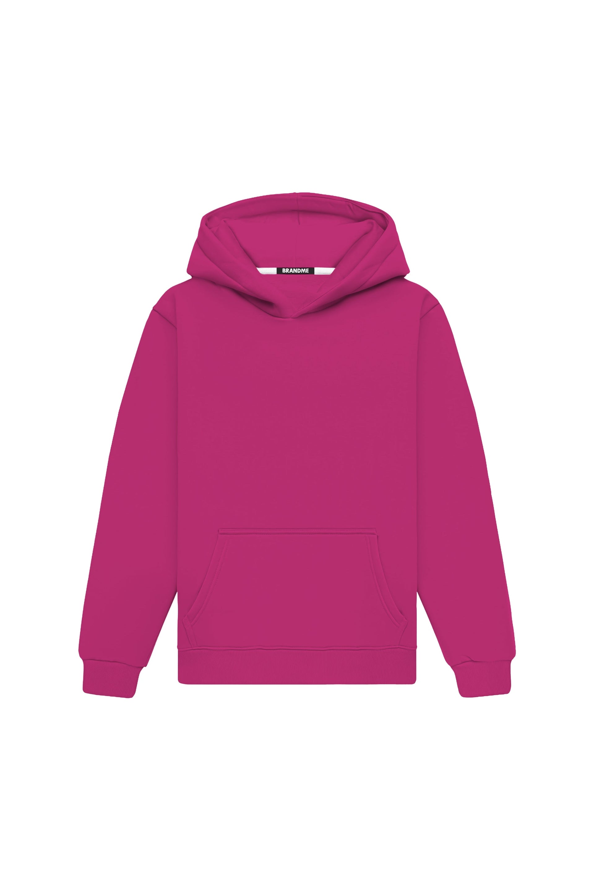 Bluza z kapturem w kroju regular, jasnoróżowa hoodie Light Loop Peony, wyprodukowana w Polsce, idealna pod nadruk, wysokiej jakości dzianina