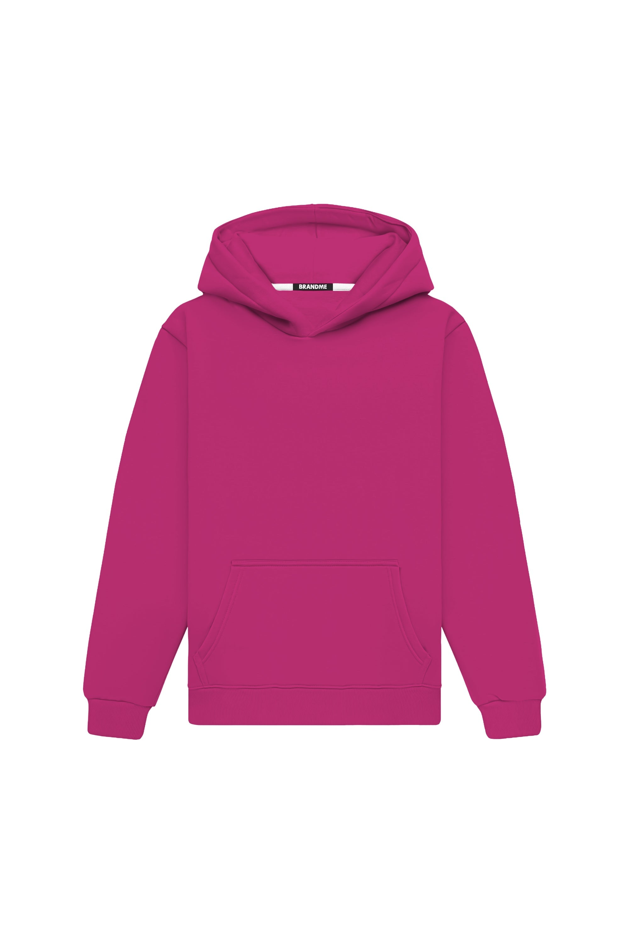Bluza z kapturem w kroju regular, jasnoróżowa hoodie Light Loop Peony, wyprodukowana w Polsce, idealna pod nadruk, wysokiej jakości dzianina