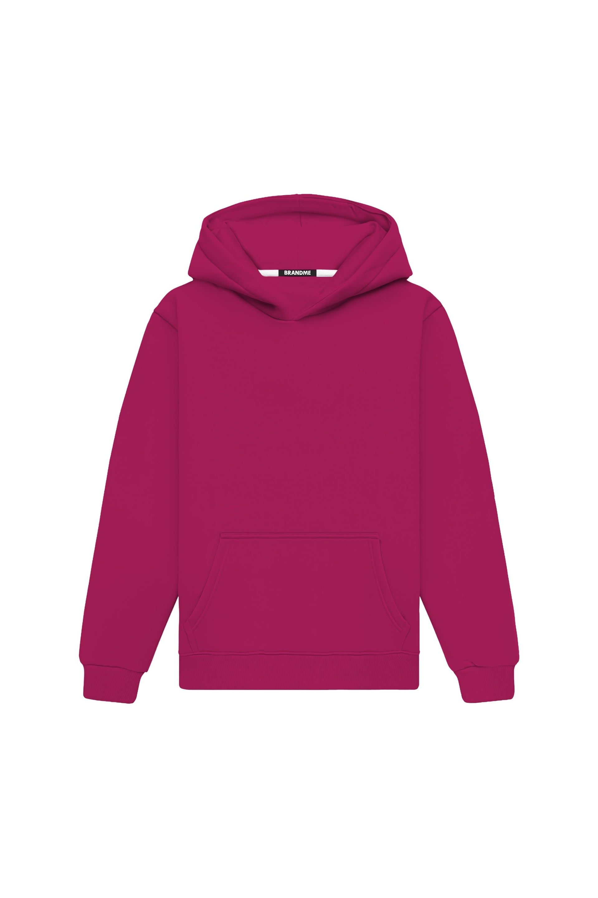 Bluza z kapturem Hoodie Regular LIGHT LOOP RASPBERRY wyprodukowana w Polsce, certyfikowana dzianina, idealna pod nadruk