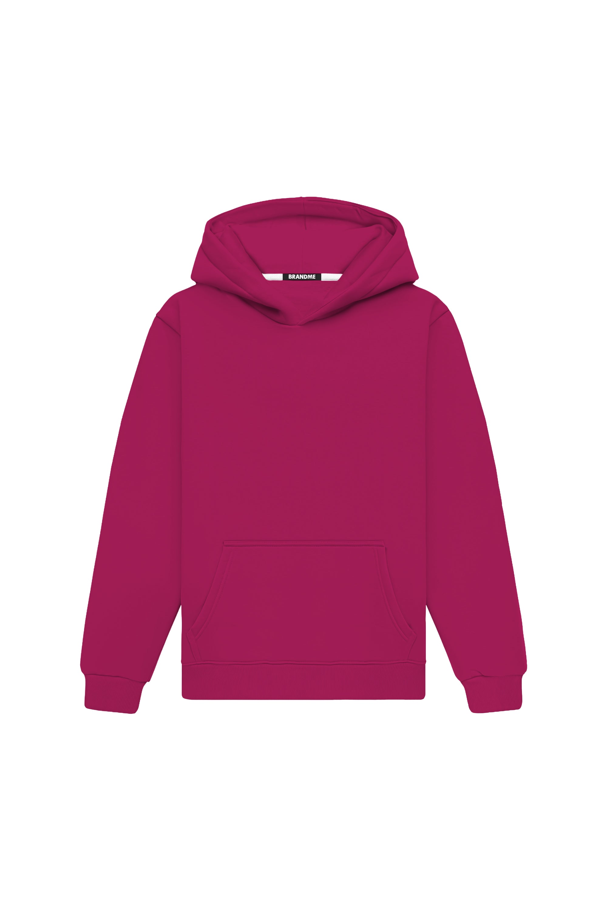 Bluza z kapturem Hoodie Regular LIGHT LOOP RASPBERRY wyprodukowana w Polsce, certyfikowana dzianina, idealna pod nadruk