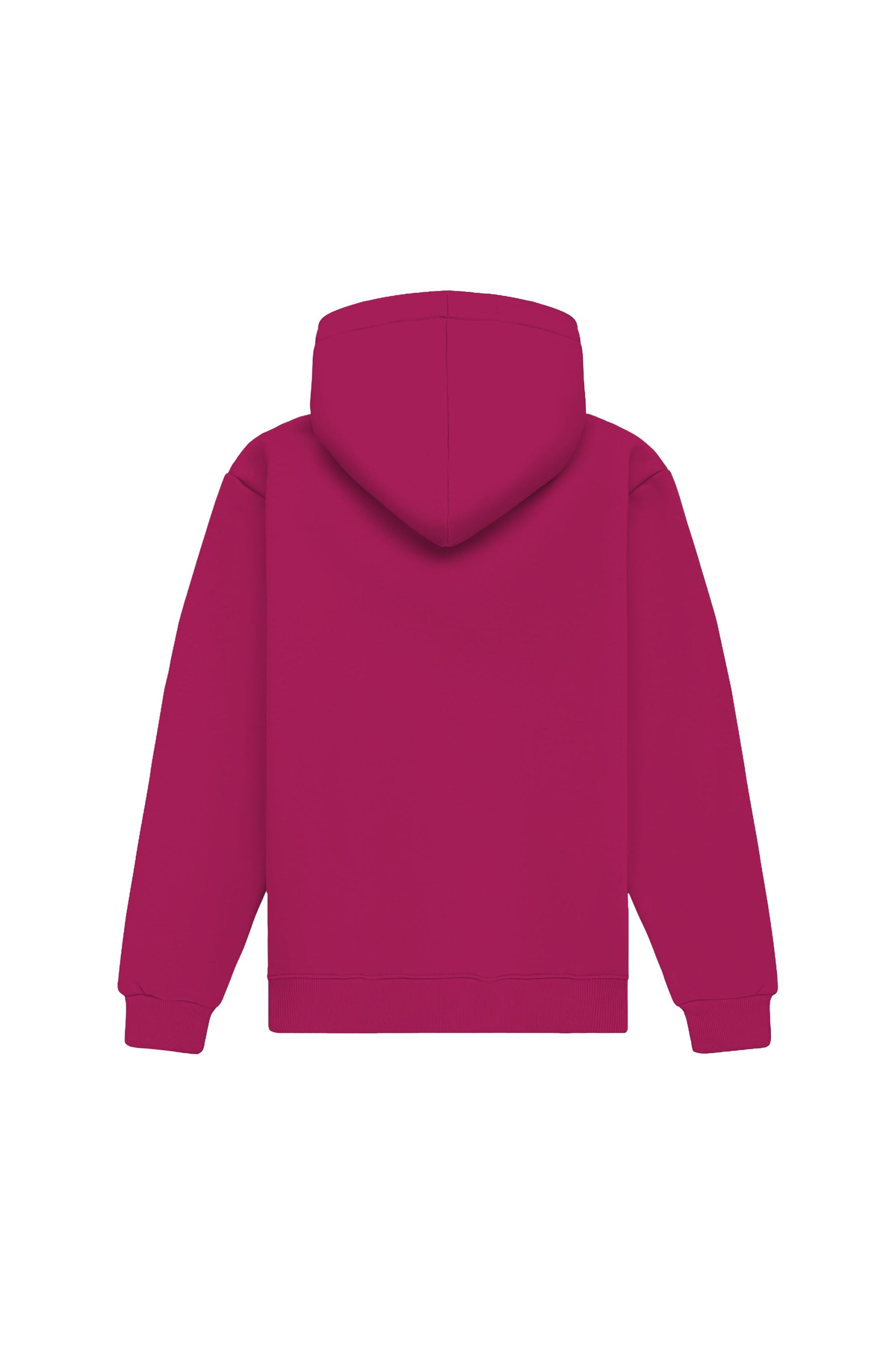 Bluza z kapturem regular light loop raspberry w kolorze malinowym, wykonana w Polsce z certyfikowanej dzianiny idealna pod nadruk