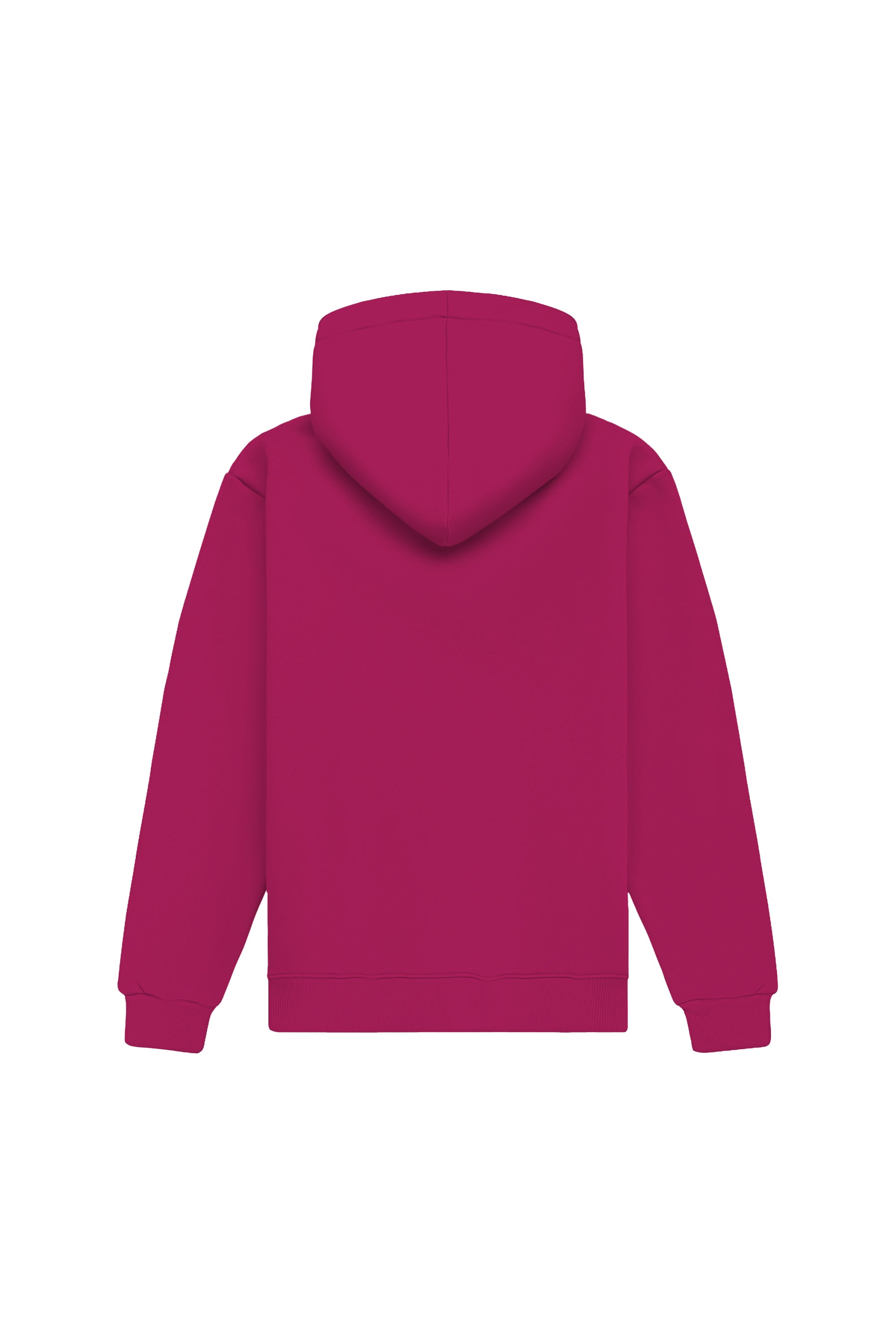 Bluza z kapturem regular light loop raspberry w kolorze malinowym, wykonana w Polsce z certyfikowanej dzianiny idealna pod nadruk