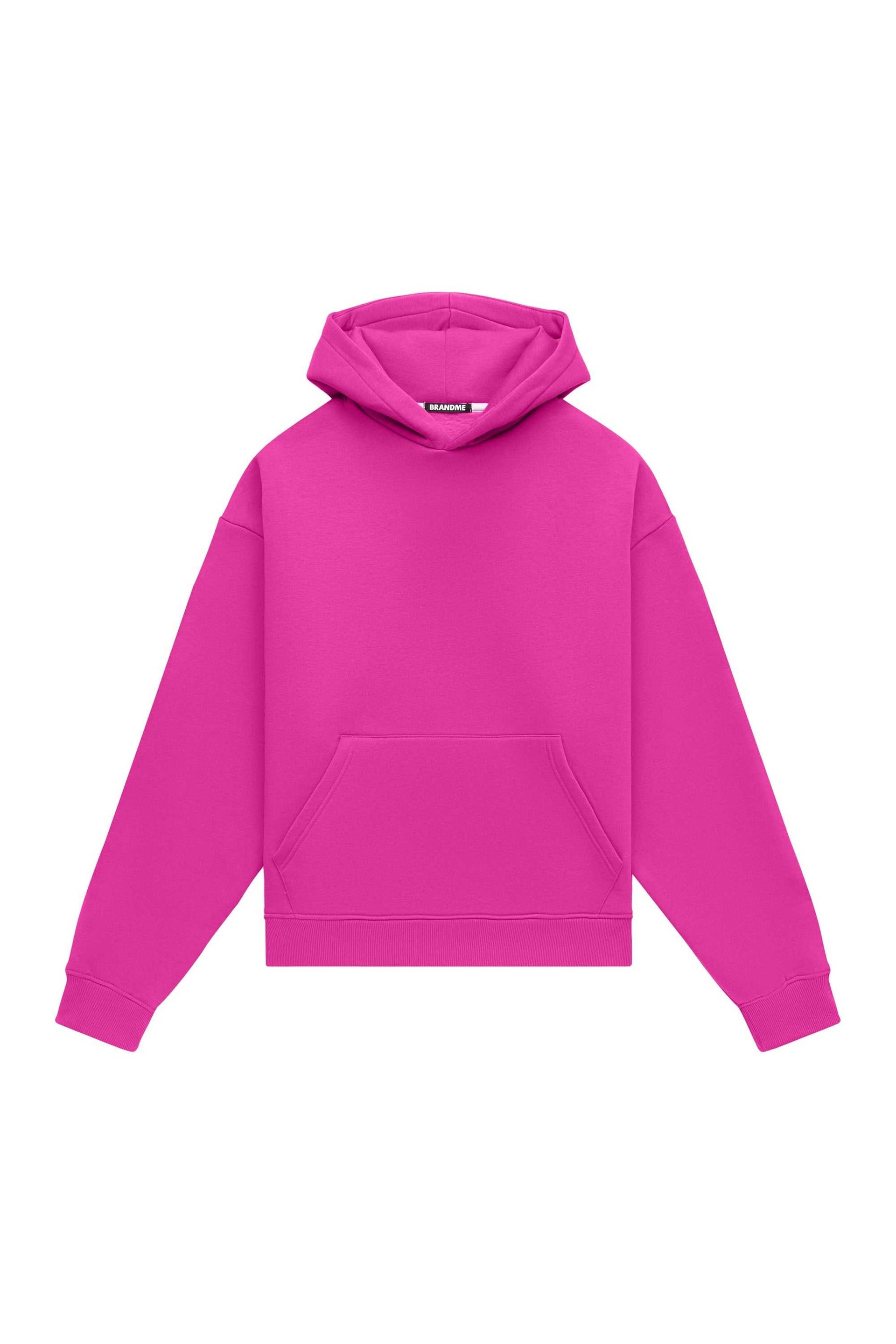 Oversize hoodie LIGHT BRUSHED PEONY in soft fabric, perfect for printing and embroidery, made in Poland