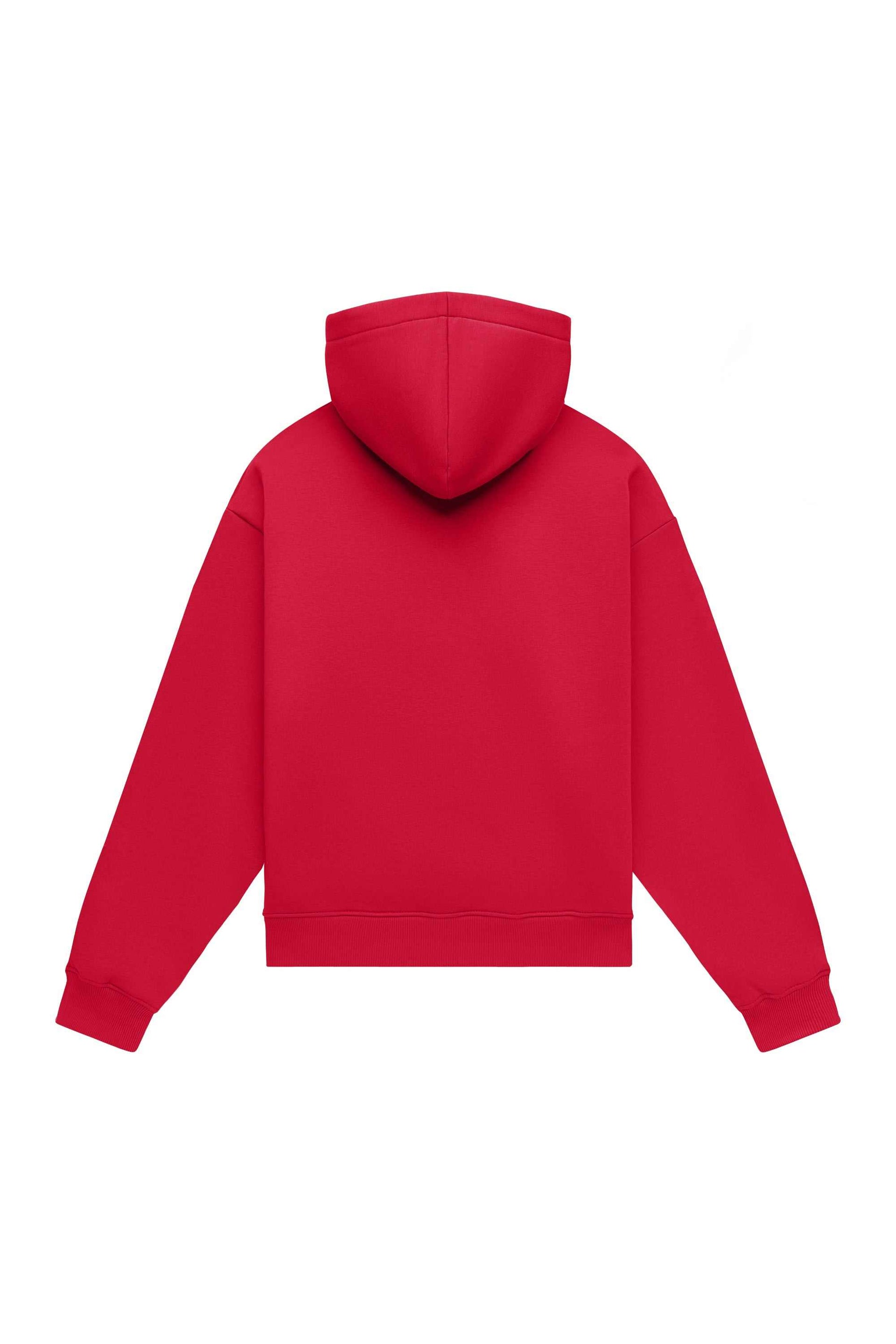 Bluza z kapturem oversize w kolorze light brushed red, polska jakość idealna pod nadruk