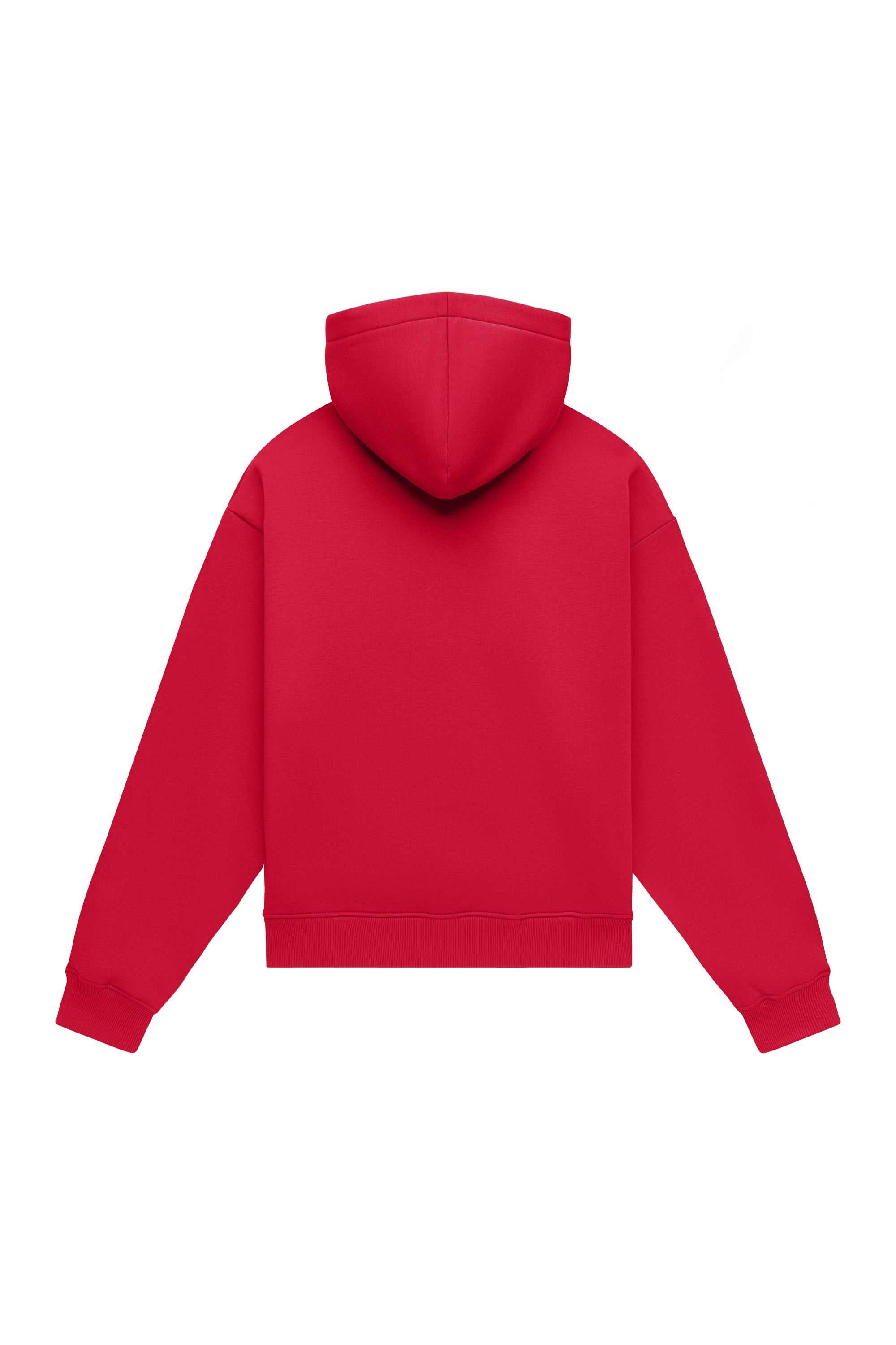 Bluza z kapturem oversize w kolorze light brushed red, polska jakość idealna pod nadruk