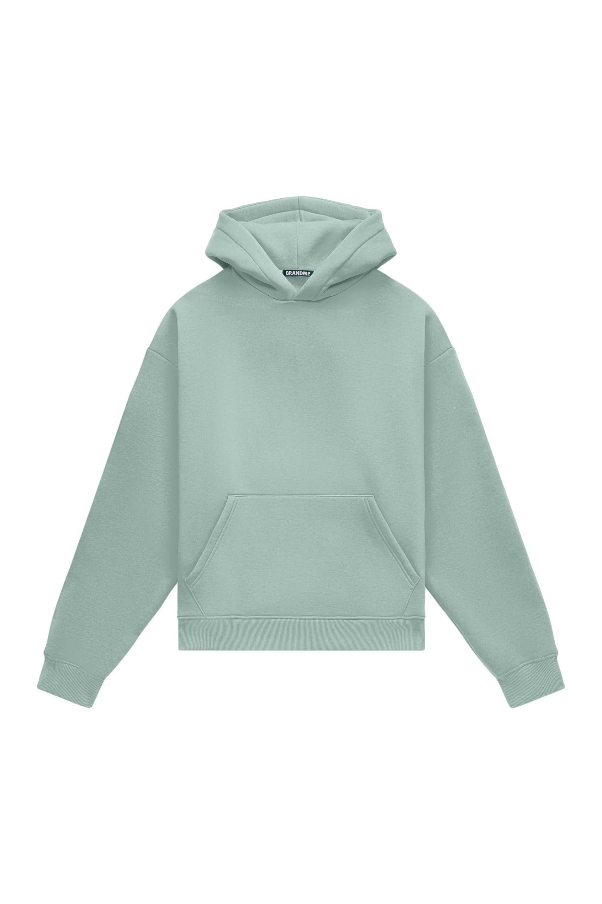 Bluza z kapturem oversize LIGHT BRUSHED SKYLIGHT w jasnym kolorze, idealna pod nadruk, wykonana w Polsce