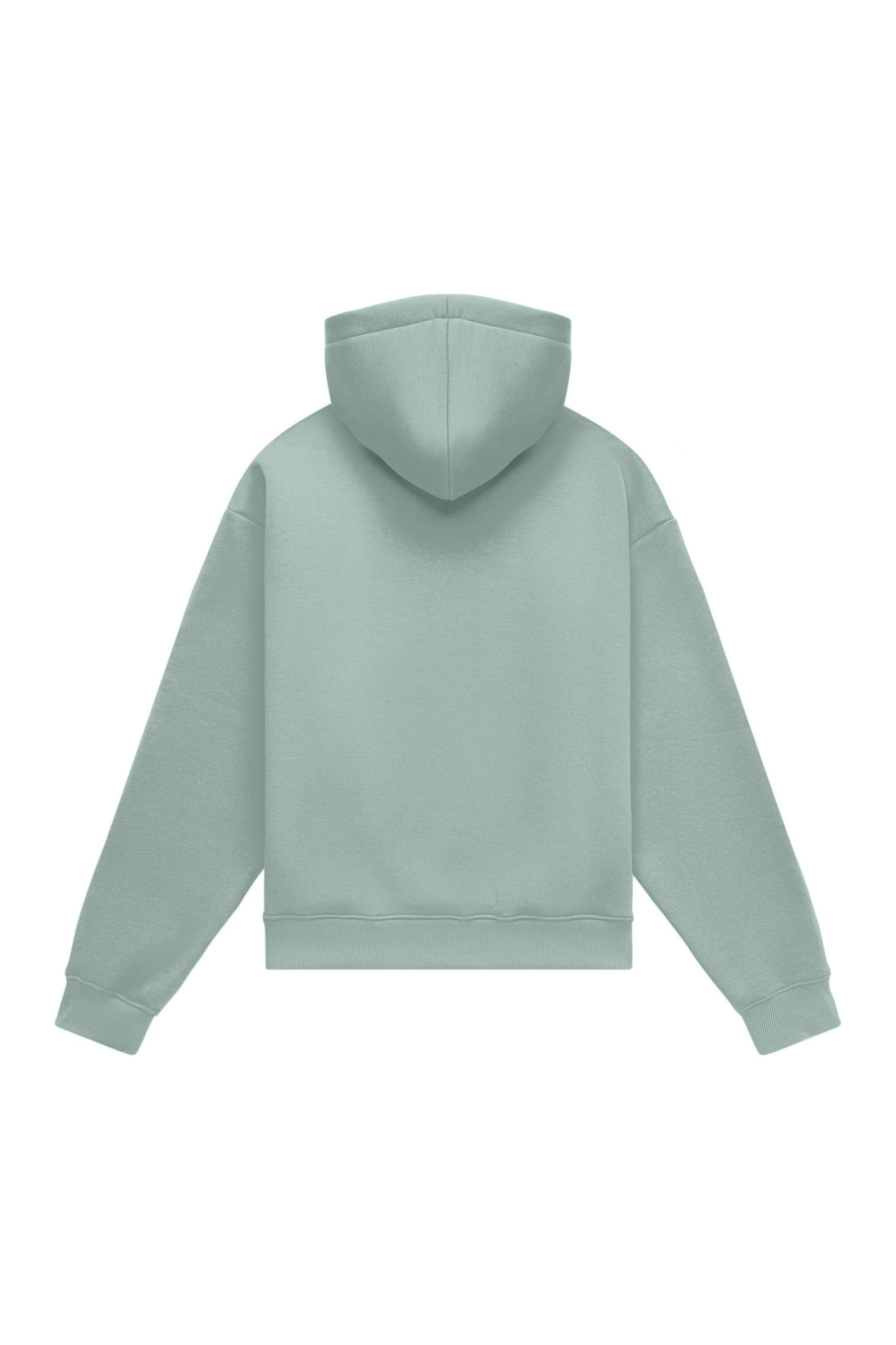 Oversize bluza z kapturem LIGHT BRUSHED SKYLIGHT, certyfikowana dzianina do nadruku, wyprodukowana w Polsce