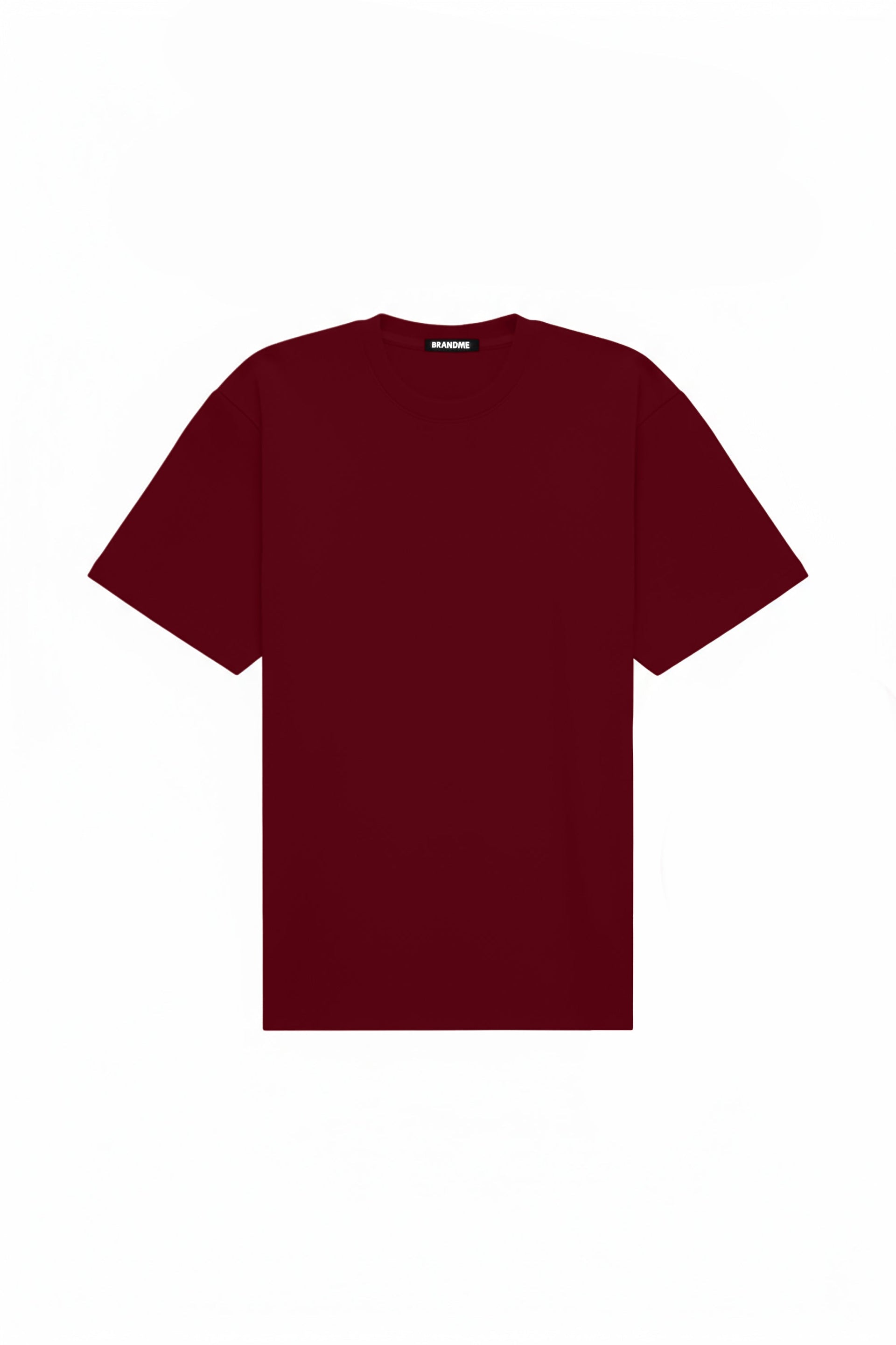 T-shirt oversize STRETCH BORDEAUX w kolorze bordowym, idealny pod nadruk, wyprodukowany w Polsce.