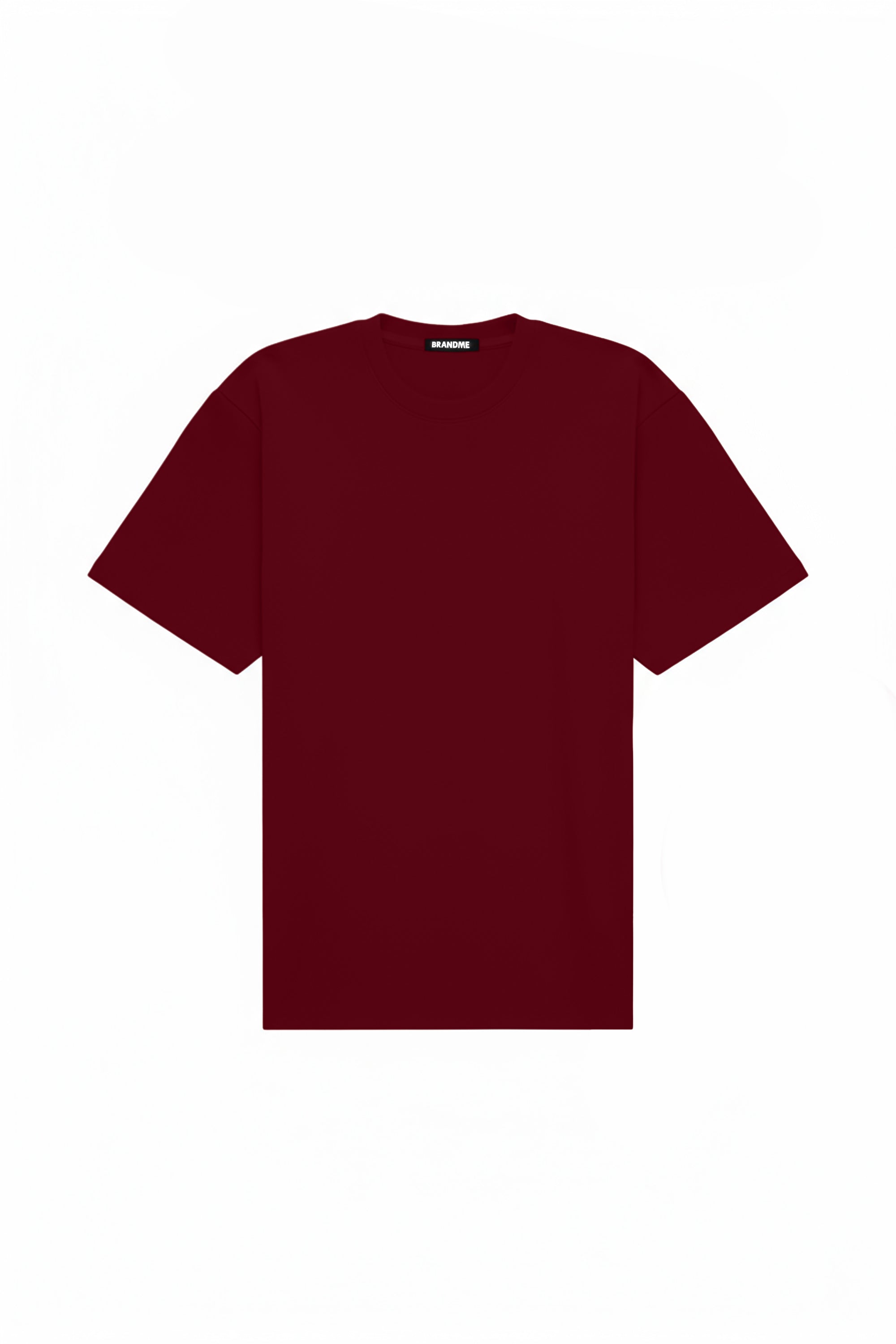 T-shirt oversize STRETCH BORDEAUX w kolorze bordowym, idealny pod nadruk, wyprodukowany w Polsce.