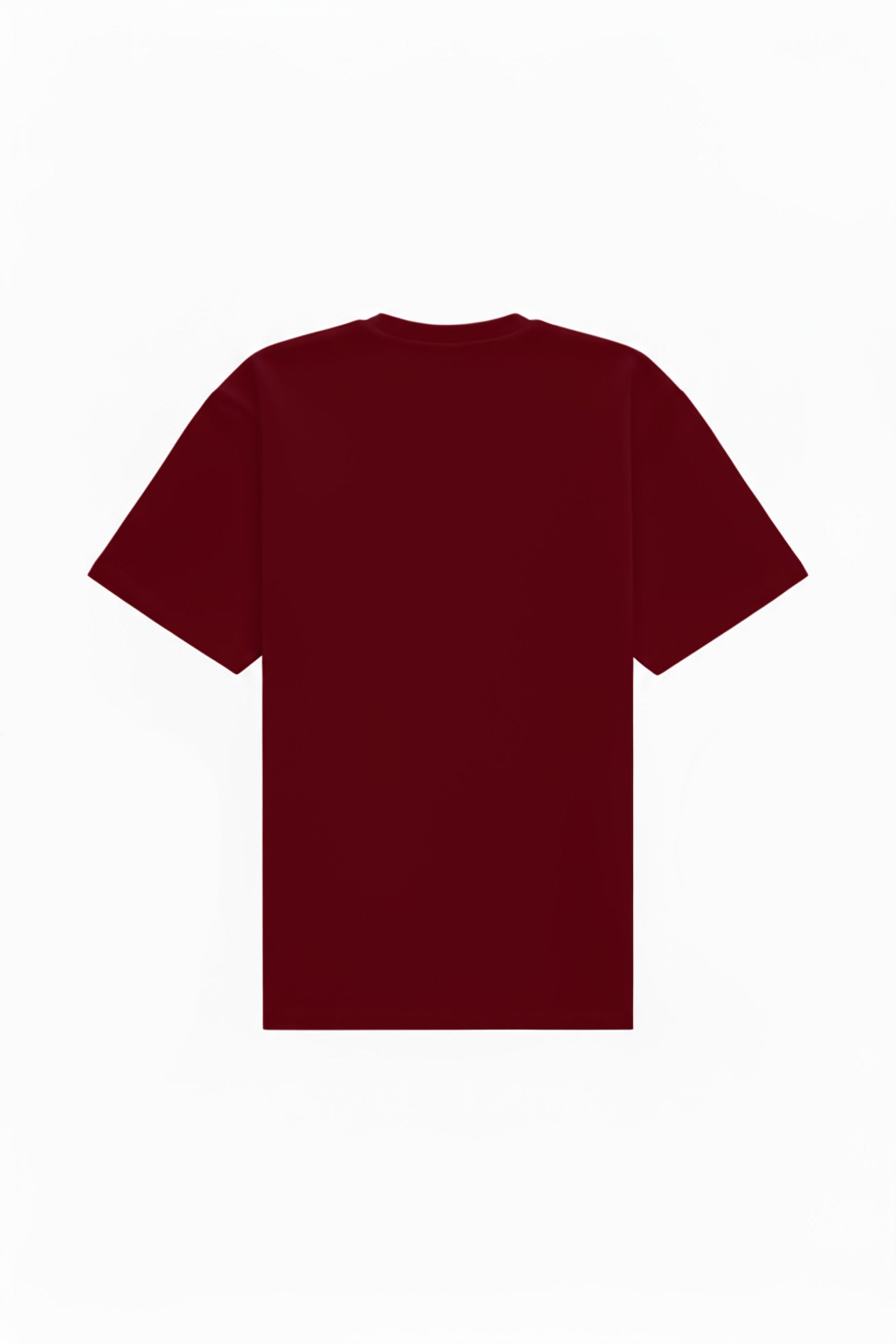 T-shirt oversize Bordeaux z certyfikowanej dzianiny idealny pod nadruk, Polska produkcja
