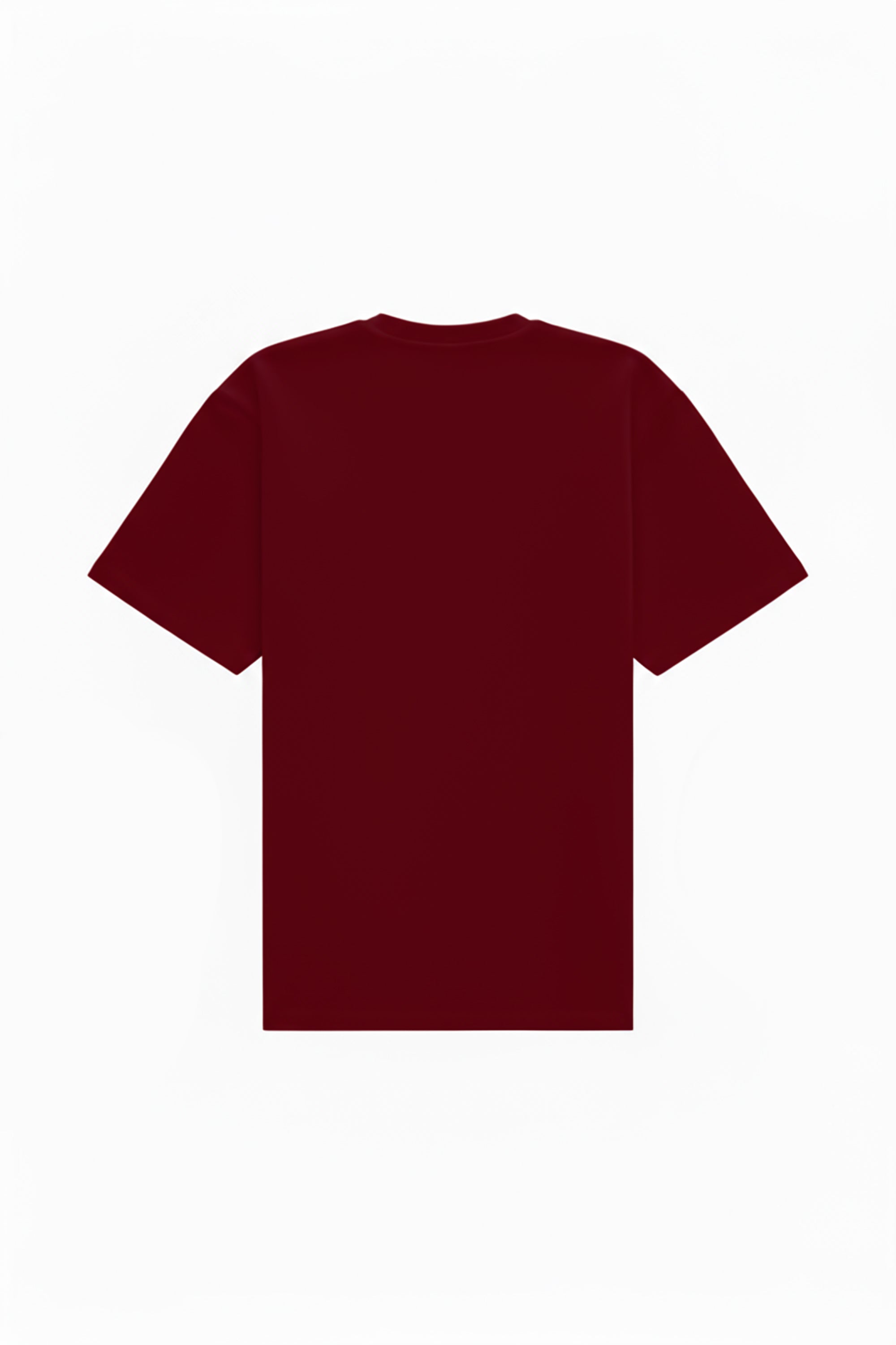 T-shirt oversize Bordeaux z certyfikowanej dzianiny idealny pod nadruk, Polska produkcja