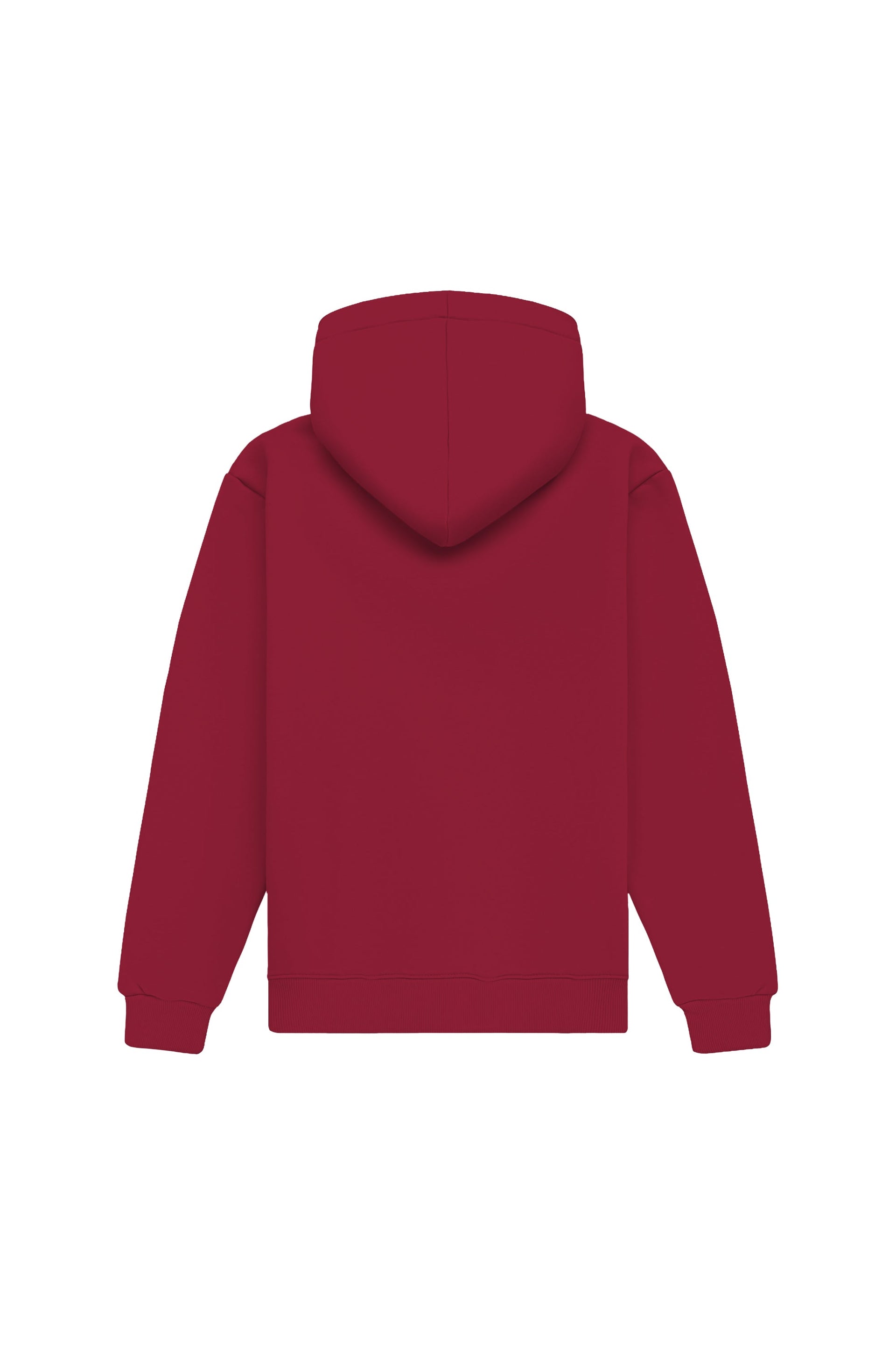 Bordeaux regular fit hoodie made in Poland with certified fabric, ideal for printing and embroidery