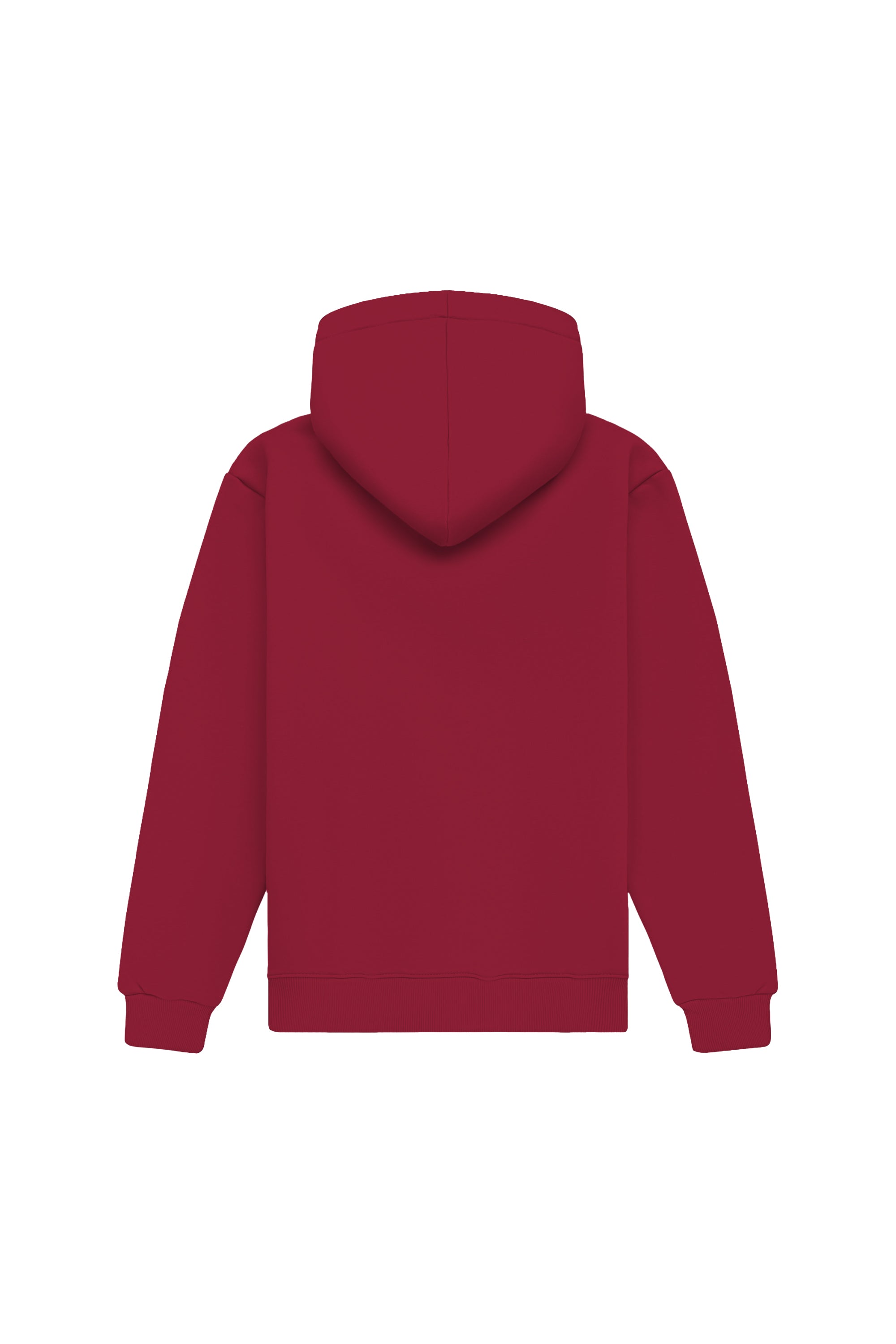 Bordeaux regular fit hoodie made in Poland with certified fabric, ideal for printing and embroidery