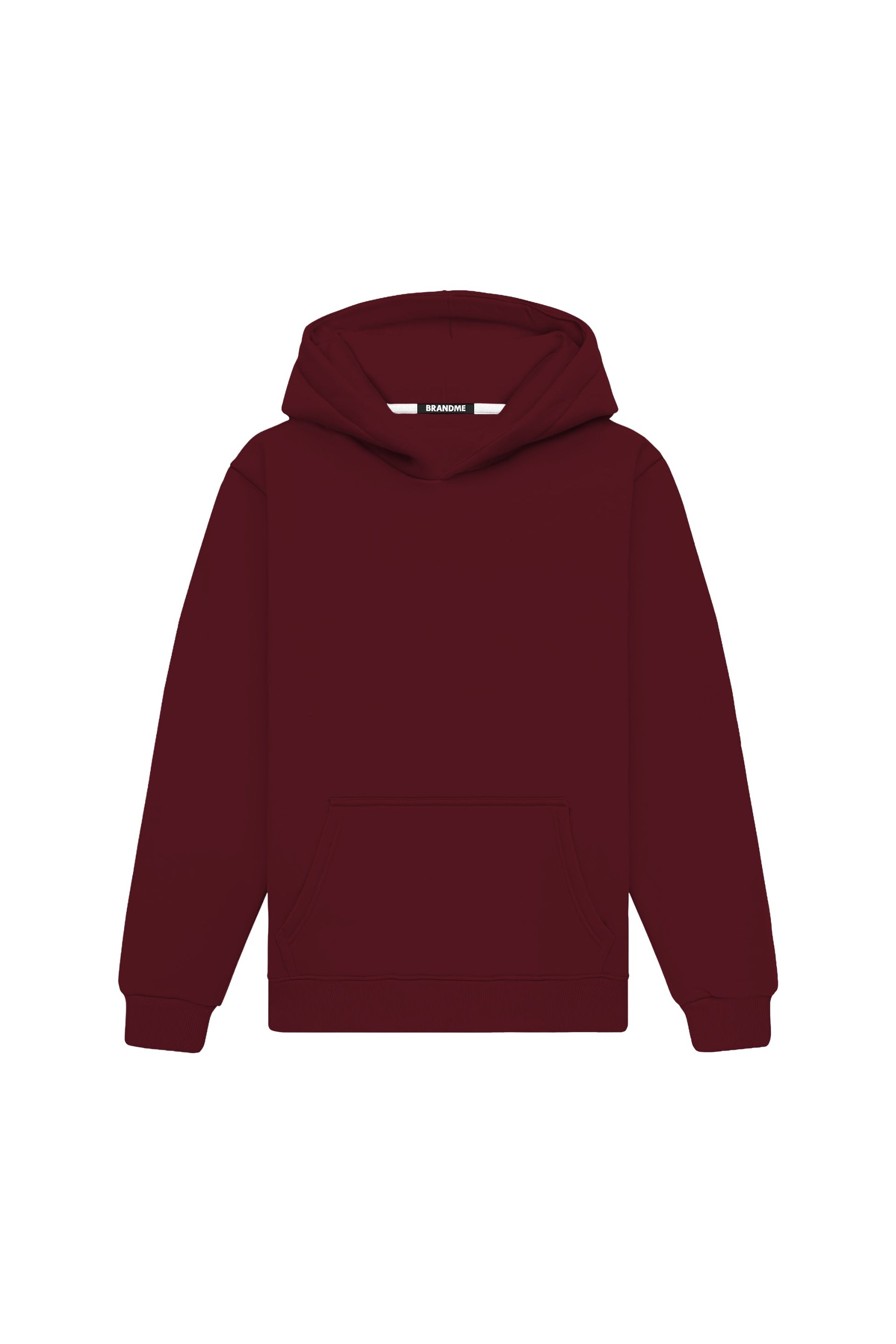 Bluza z kapturem regular fit LIGHT LOOP MERLOT wyprodukowana w Polsce z certyfikowanej dzianiny idealna pod nadruk