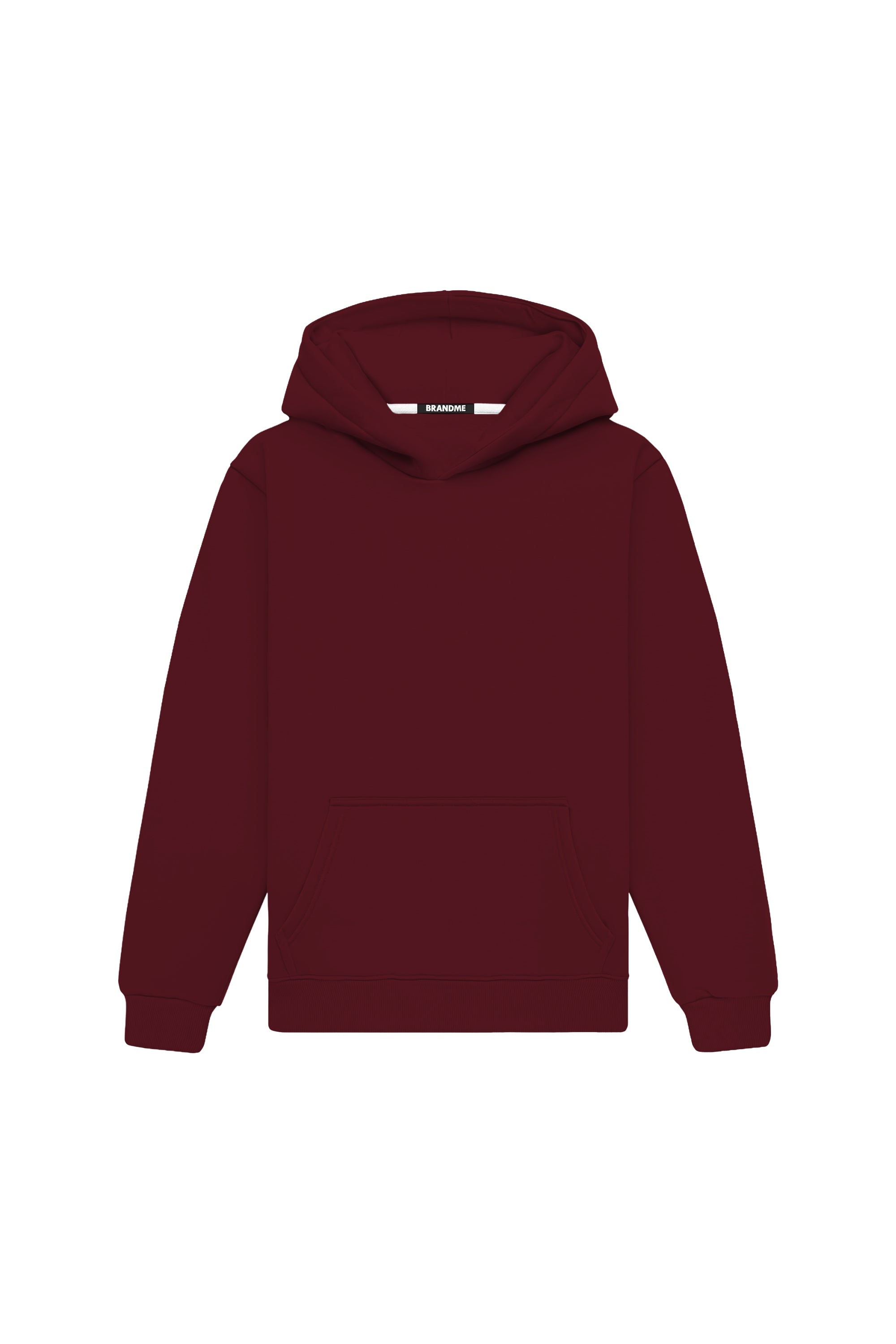 Bluza z kapturem regular fit LIGHT LOOP MERLOT wyprodukowana w Polsce z certyfikowanej dzianiny idealna pod nadruk