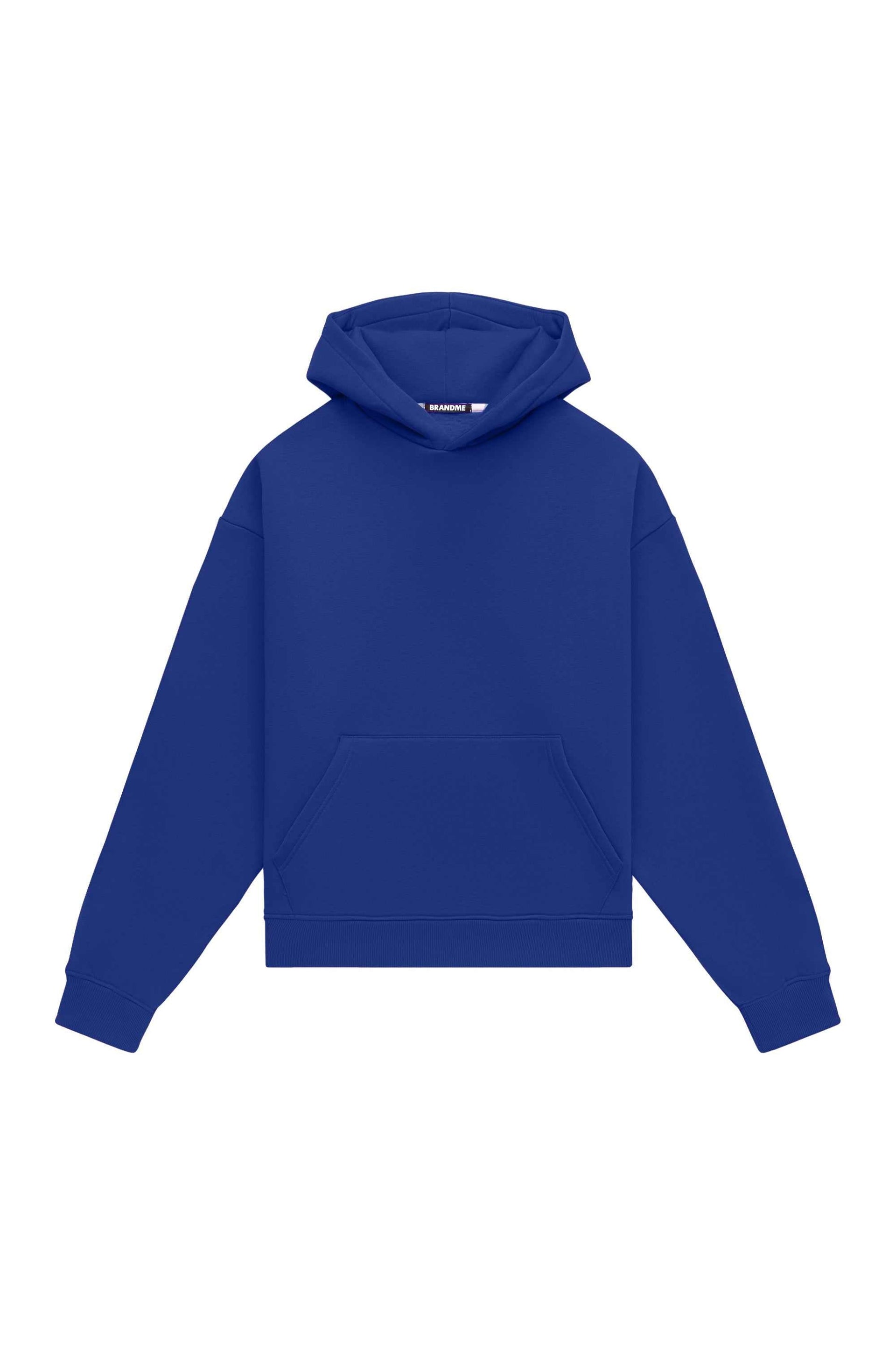 Oversize hoodie light brushed ultramarine with quality certified fabric, perfect for printing and embroidery
