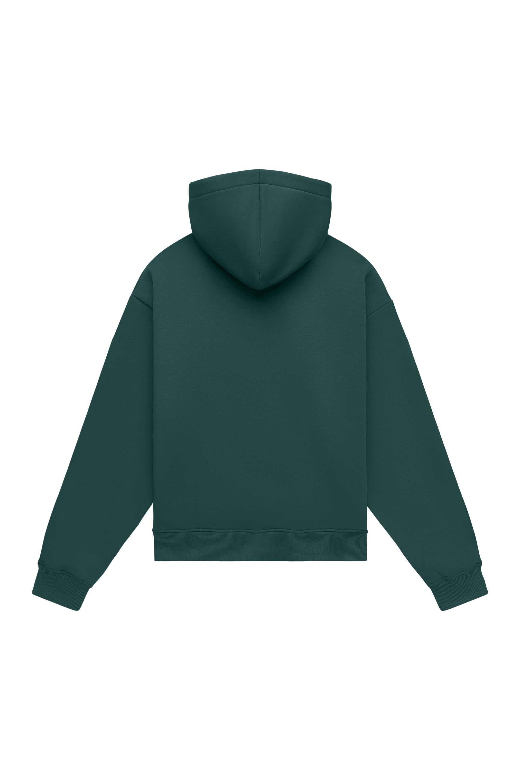 Oversize green hoodie LIGHT BRUSHED VERDE perfect for printing and embroidery