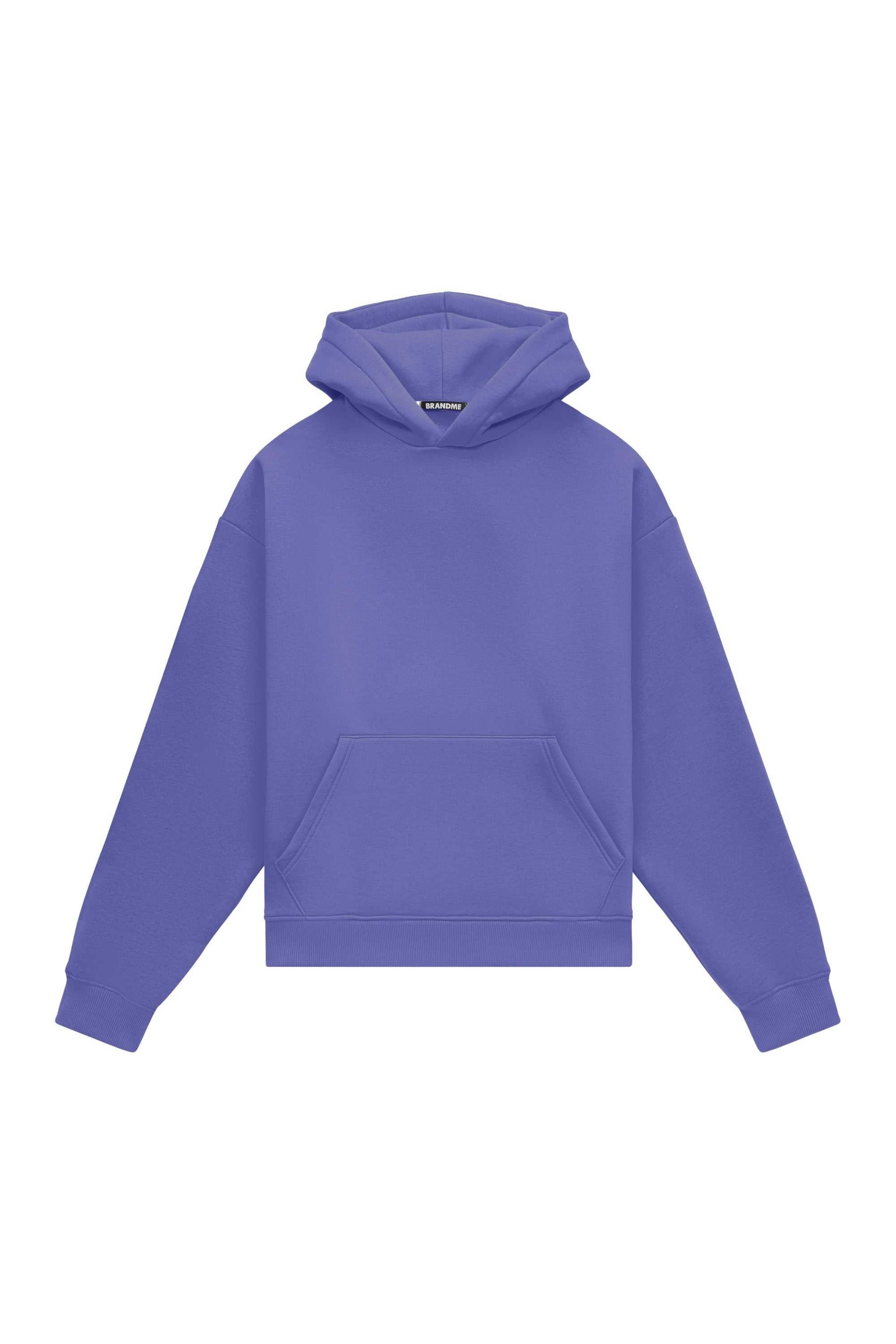 Bluza z kapturem oversize LIGHT BRUSHED VERY PERI idealna pod nadruk, wyprodukowana w Polsce