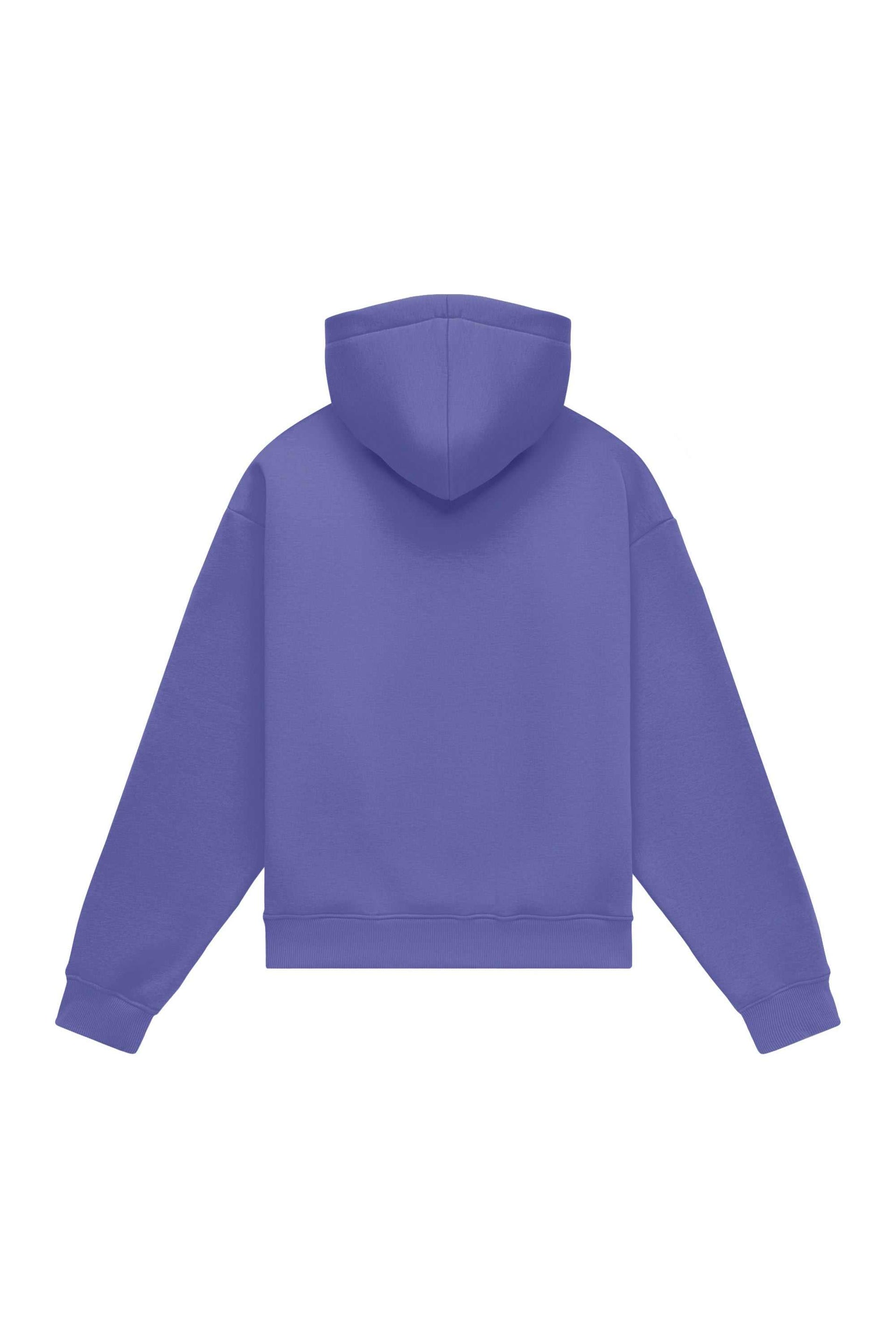 Oversize hoodie Bluza z kapturem LIGHT BRUSHED VERY PERI in blue, certified quality fabric, ideal for prints