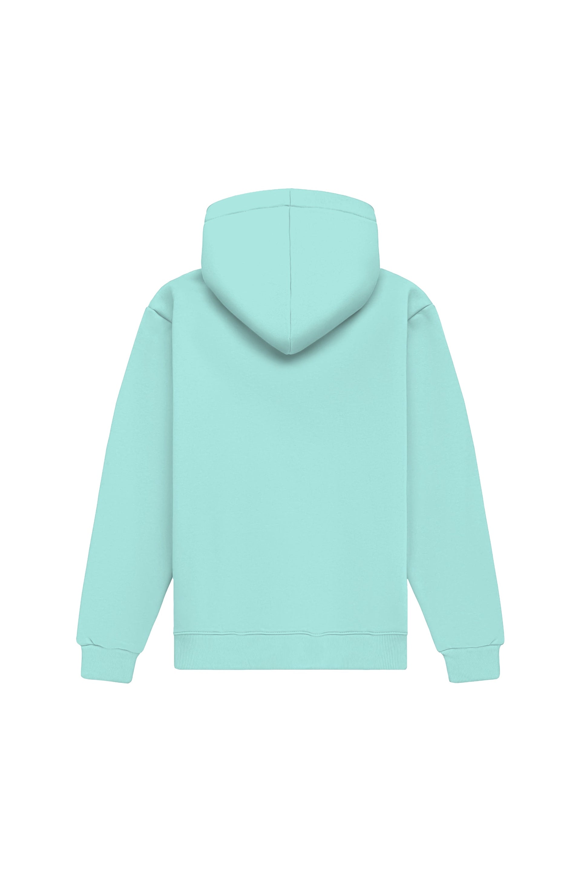 Bluza z kapturem Hoodie Regular LIGHT LOOP MINT w kolorze miętowym, certyfikowana dzianina, idealna pod nadruk, wyprodukowana w Polsce