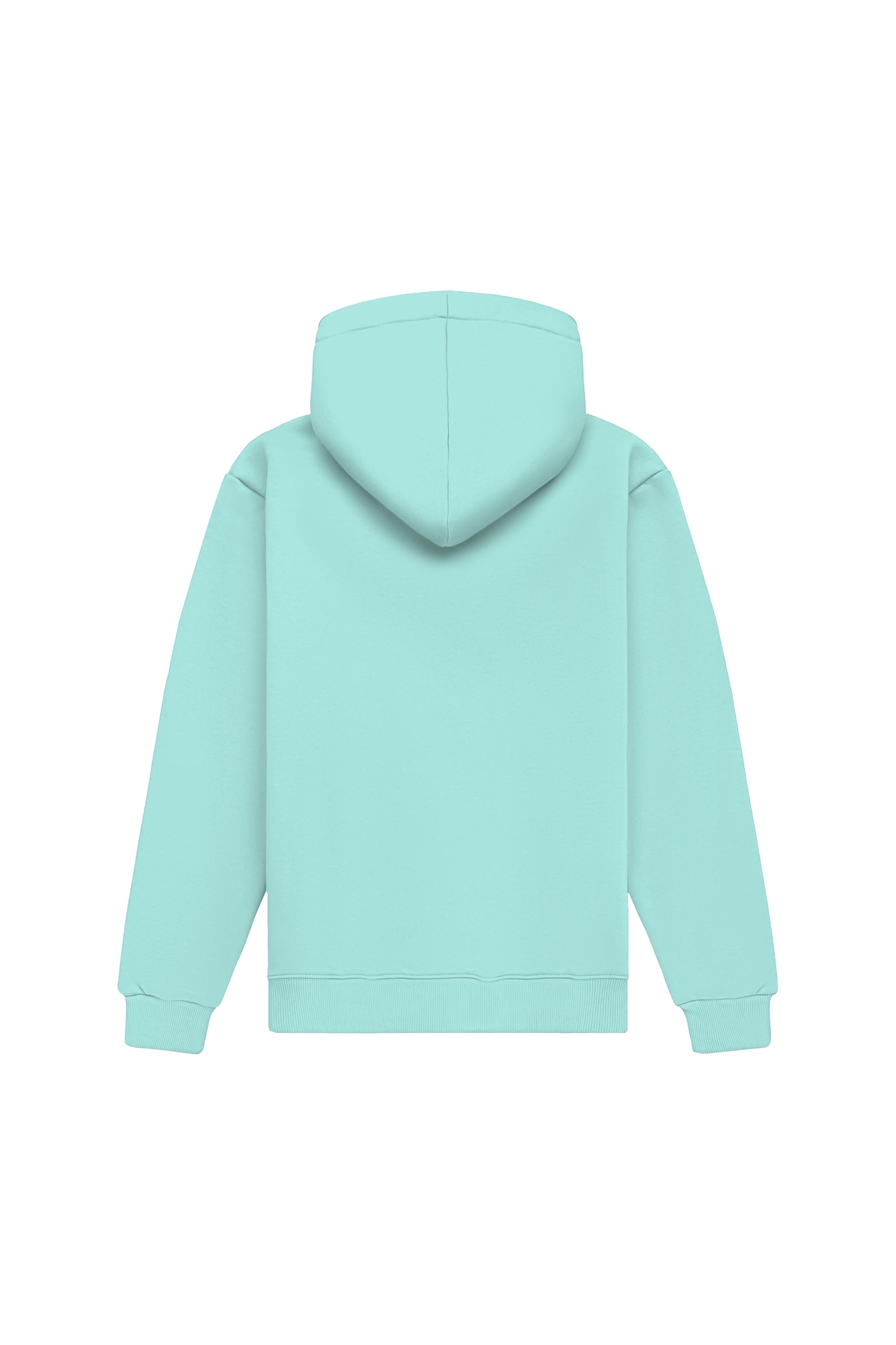 Bluza z kapturem Hoodie Regular LIGHT LOOP MINT w kolorze miętowym, certyfikowana dzianina, idealna pod nadruk, wyprodukowana w Polsce