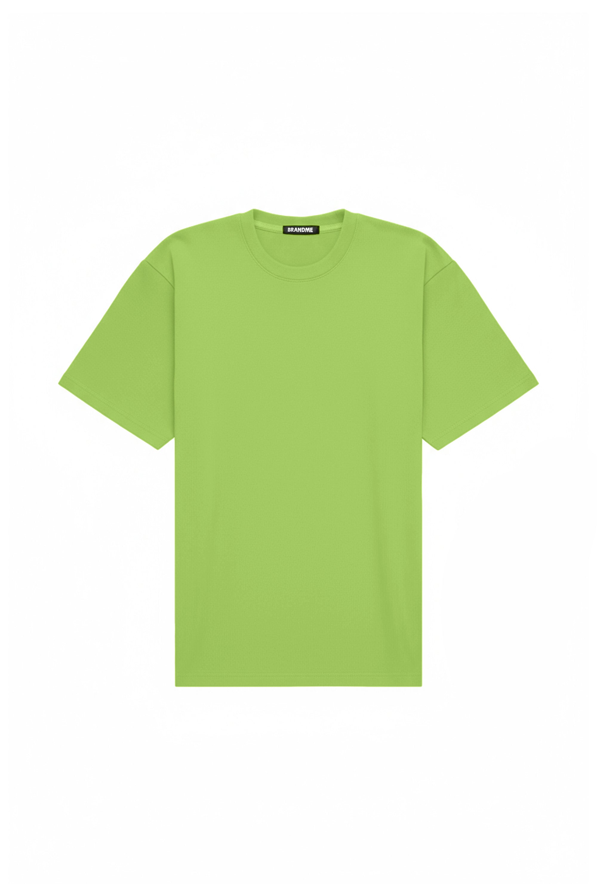Oversize lime green T-shirt made in Poland with certified fabric, ideal for printing and embroidery