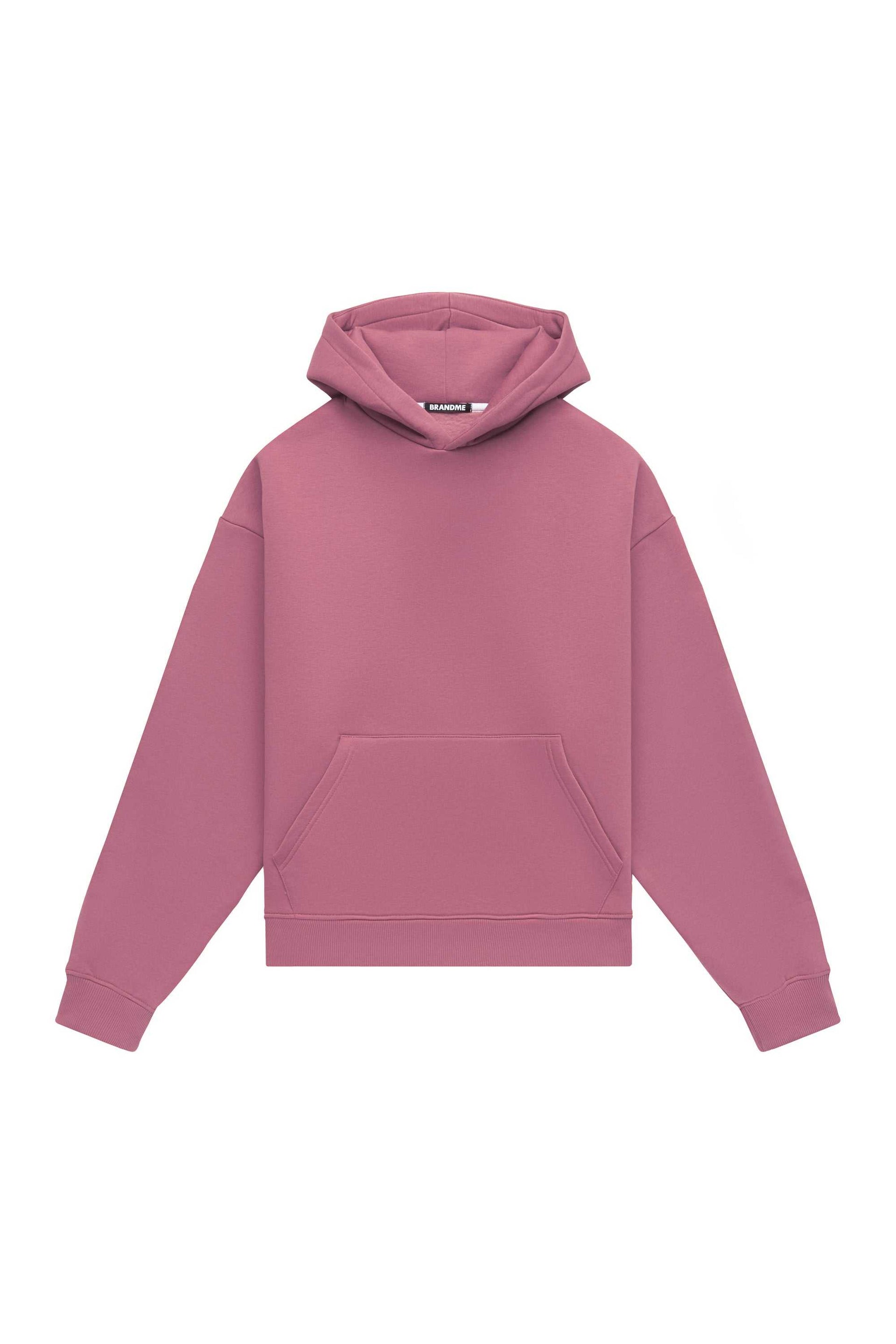 Hoodie oversize light brushed Viva Magenta with certified fabric ideal for printing, made in Poland