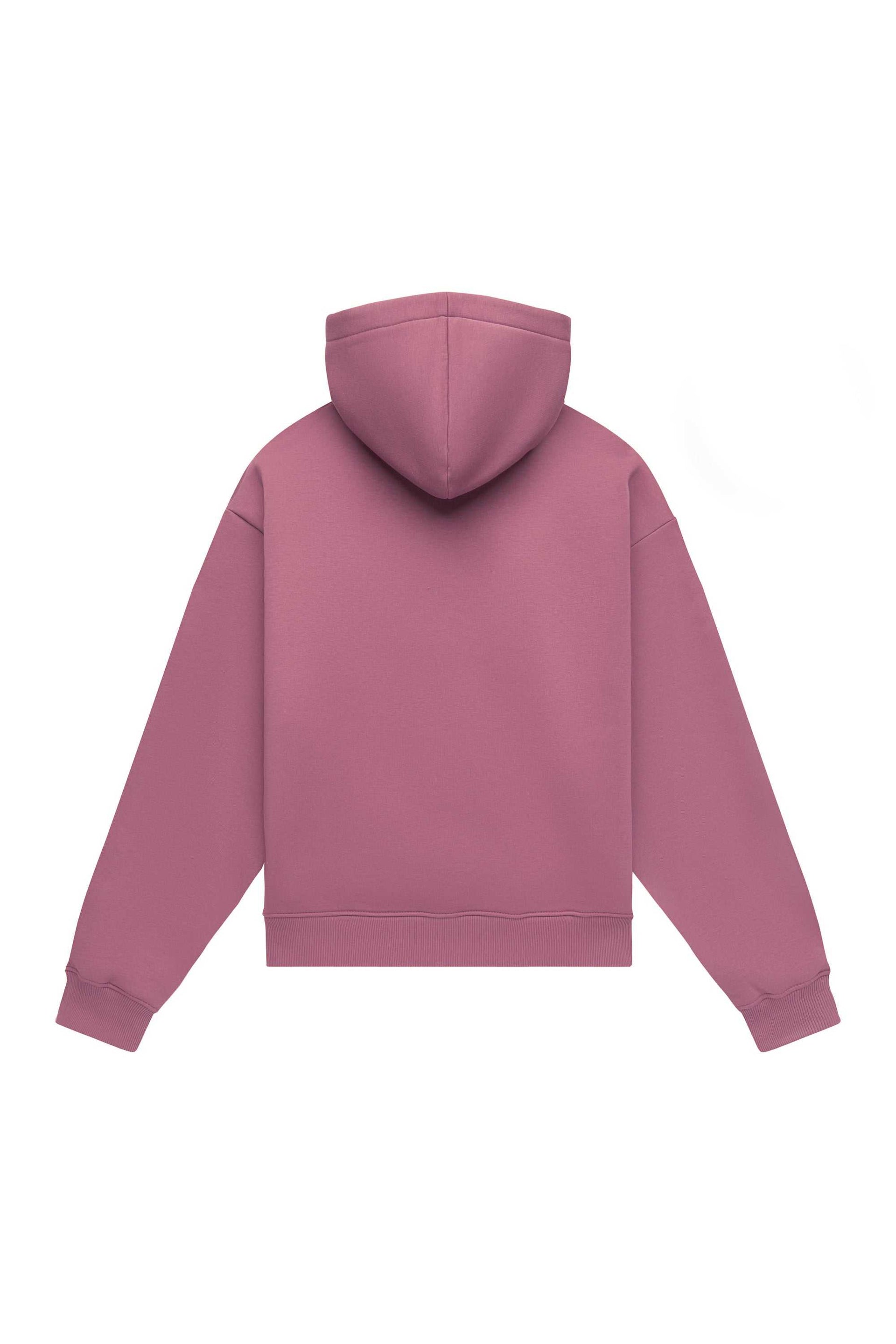 Hoodie oversize LIGHT BRUSHED VIVA MAGENTA made in Poland with certified fabric ideal for printing
