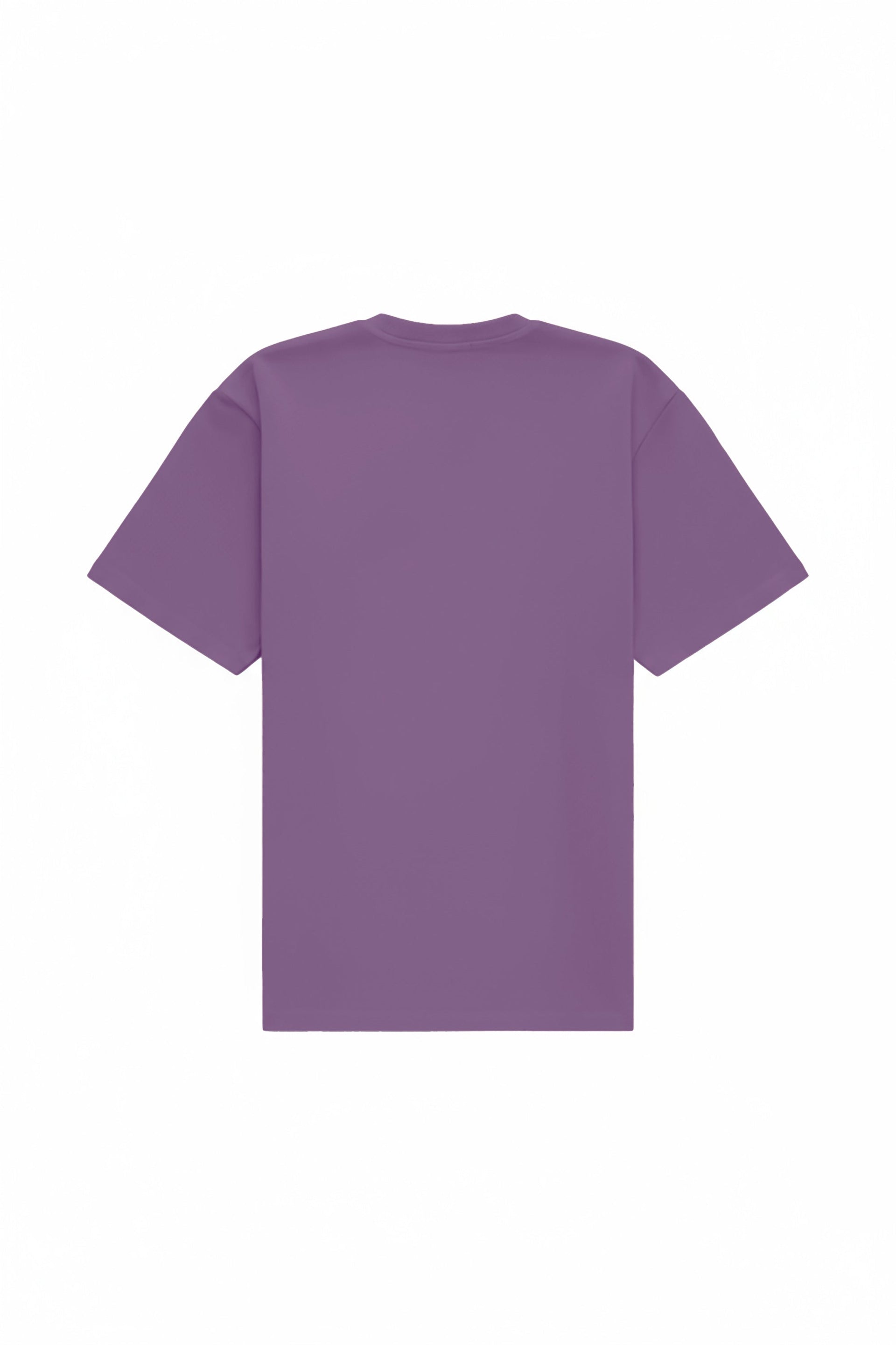 Oversize lilac T-shirt made in Poland with certified fabric, ideal for printing