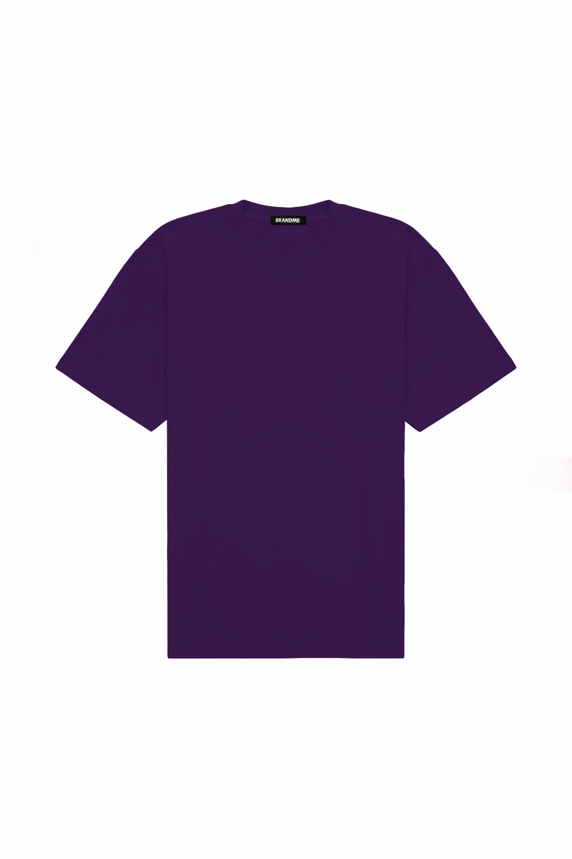 Oversize dark purple T-shirt made in Poland with certified fabric suitable for printing and embroidery