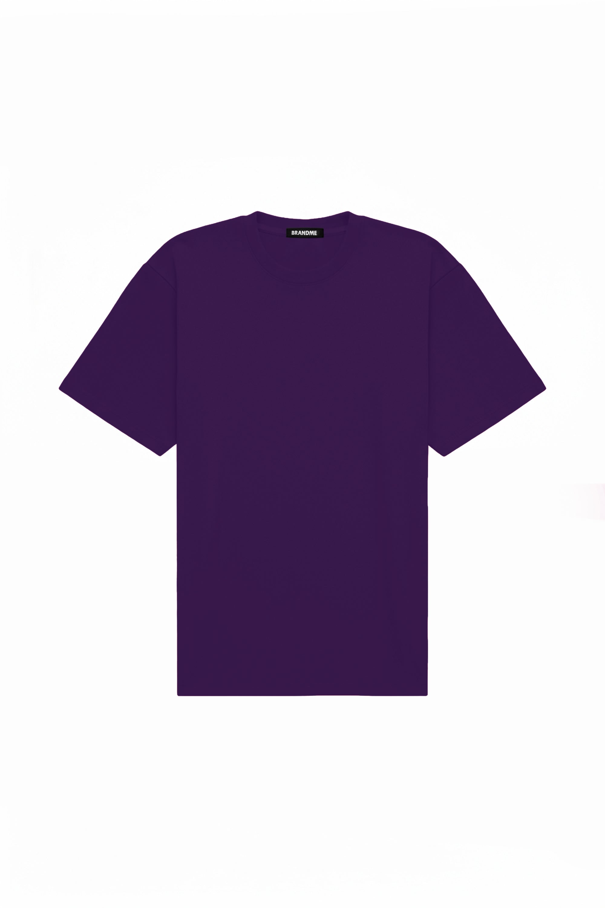 Oversize dark purple T-shirt made in Poland with certified fabric suitable for printing and embroidery