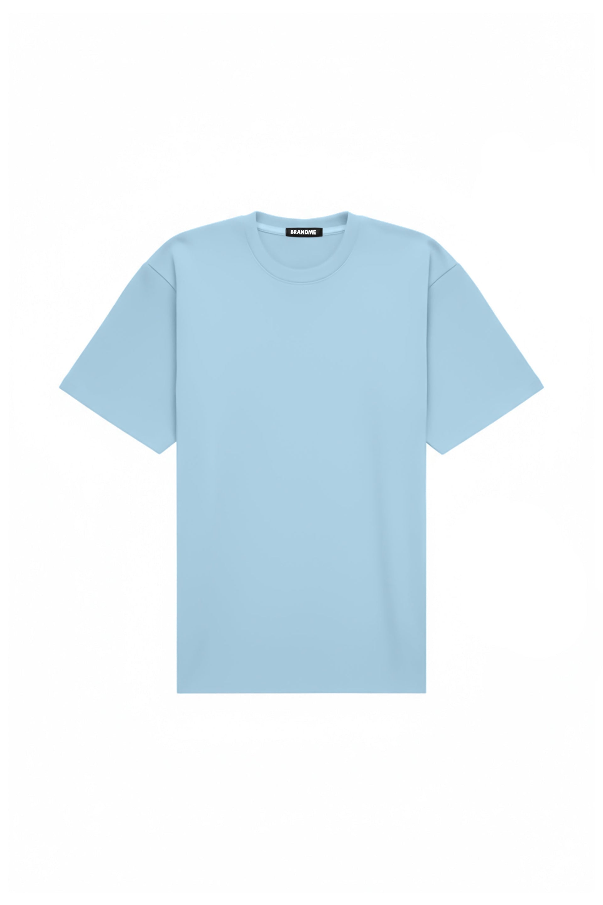 Light blue oversized T-shirt made in Poland, ideal for printing and embroidery