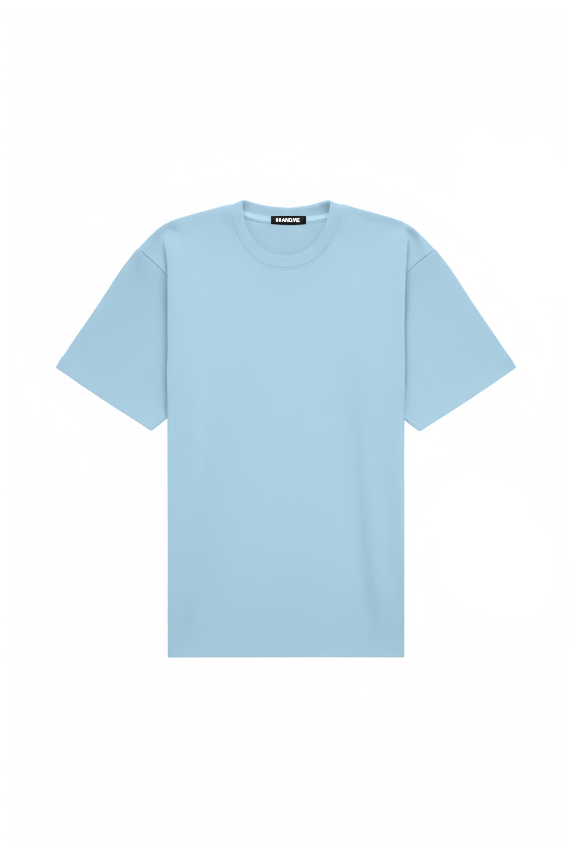 Light blue oversized T-shirt made in Poland, ideal for printing and embroidery